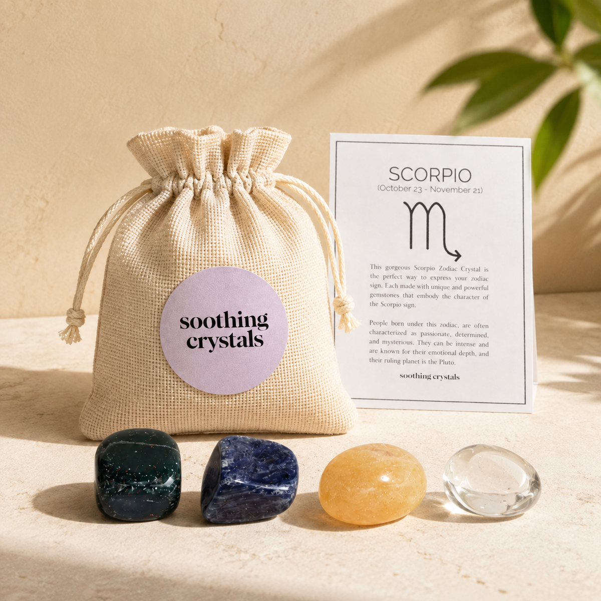 SCORPIO Zodiac Crystal Kit, Scorpio Birthstones Tumbled Stones Set, Scorpio Gifts