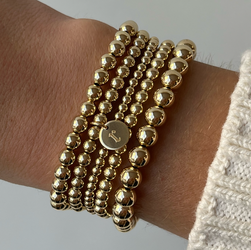 old english initial juno bracelet five stack (3+4+4+5+6mm) | | Wiccan Center