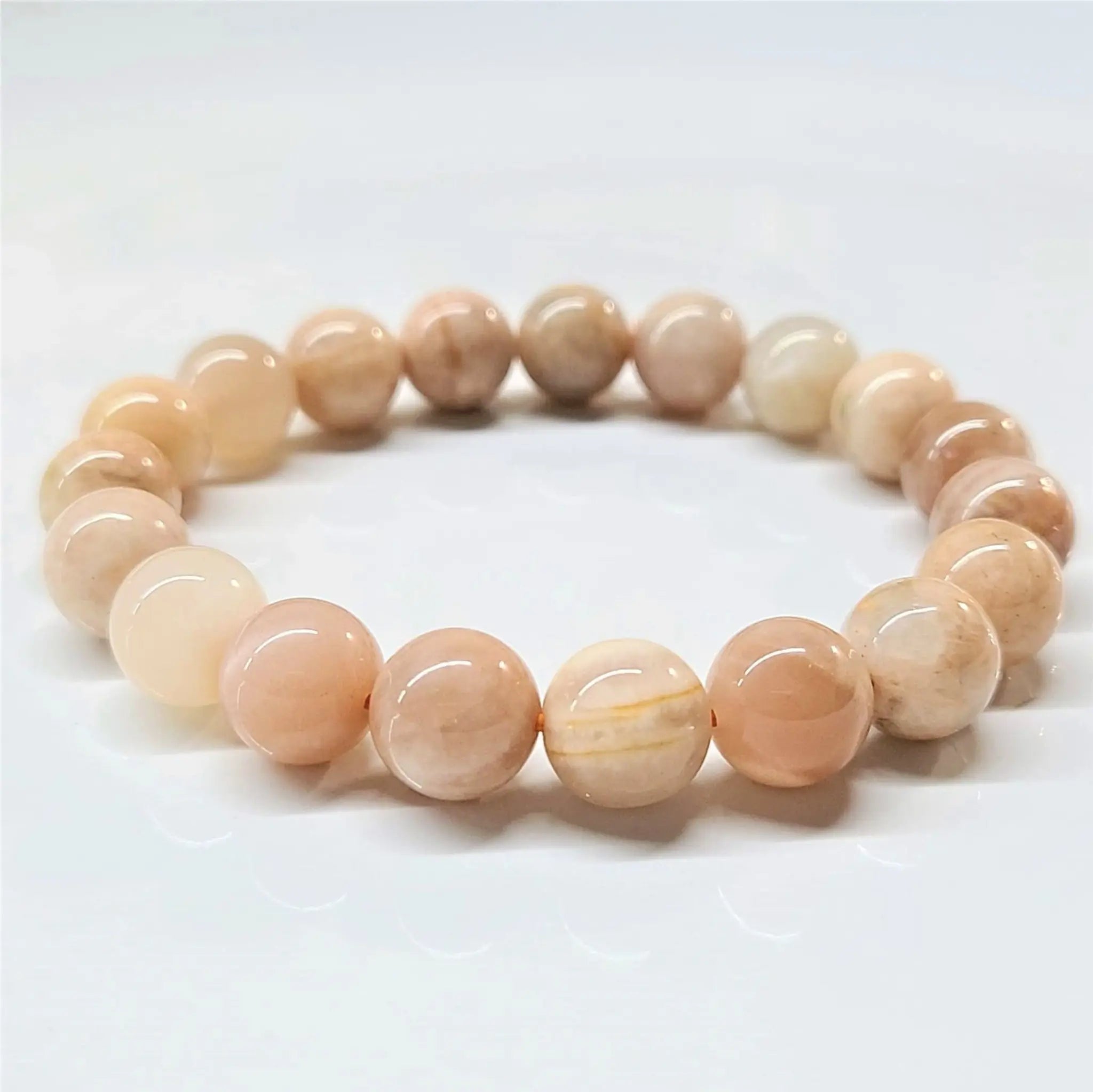 Moonstone Round Bead Bracelet - Traveler's Blessing | Bracelets | Wiccan Center