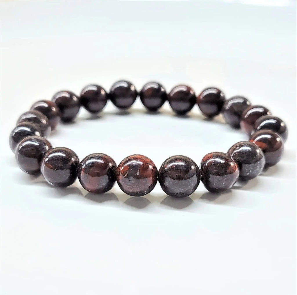Bloodstone Round Bead Bracelet - Courageous Vitality | Bracelets | Wiccan Center