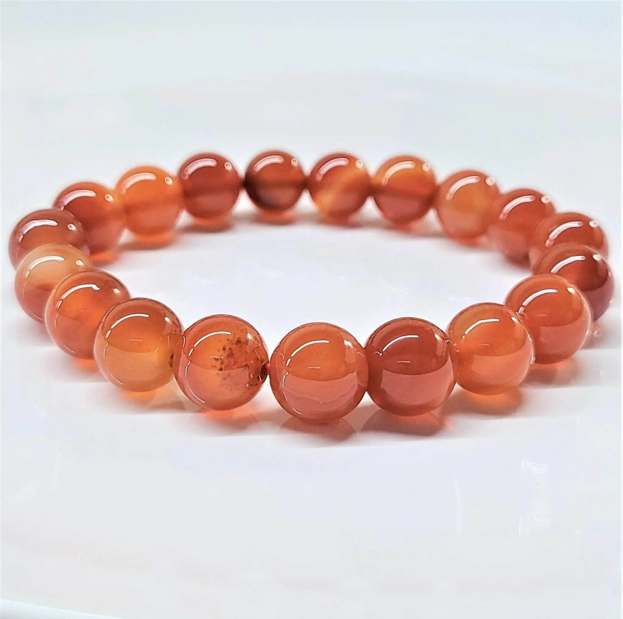 Carnelian Round Bead Bracelet - Creative Passion | Bracelets | Wiccan Center