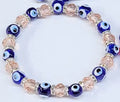 Evil Eye Pink Bead Stackable Bracelet | Bracelets | Wiccan Center