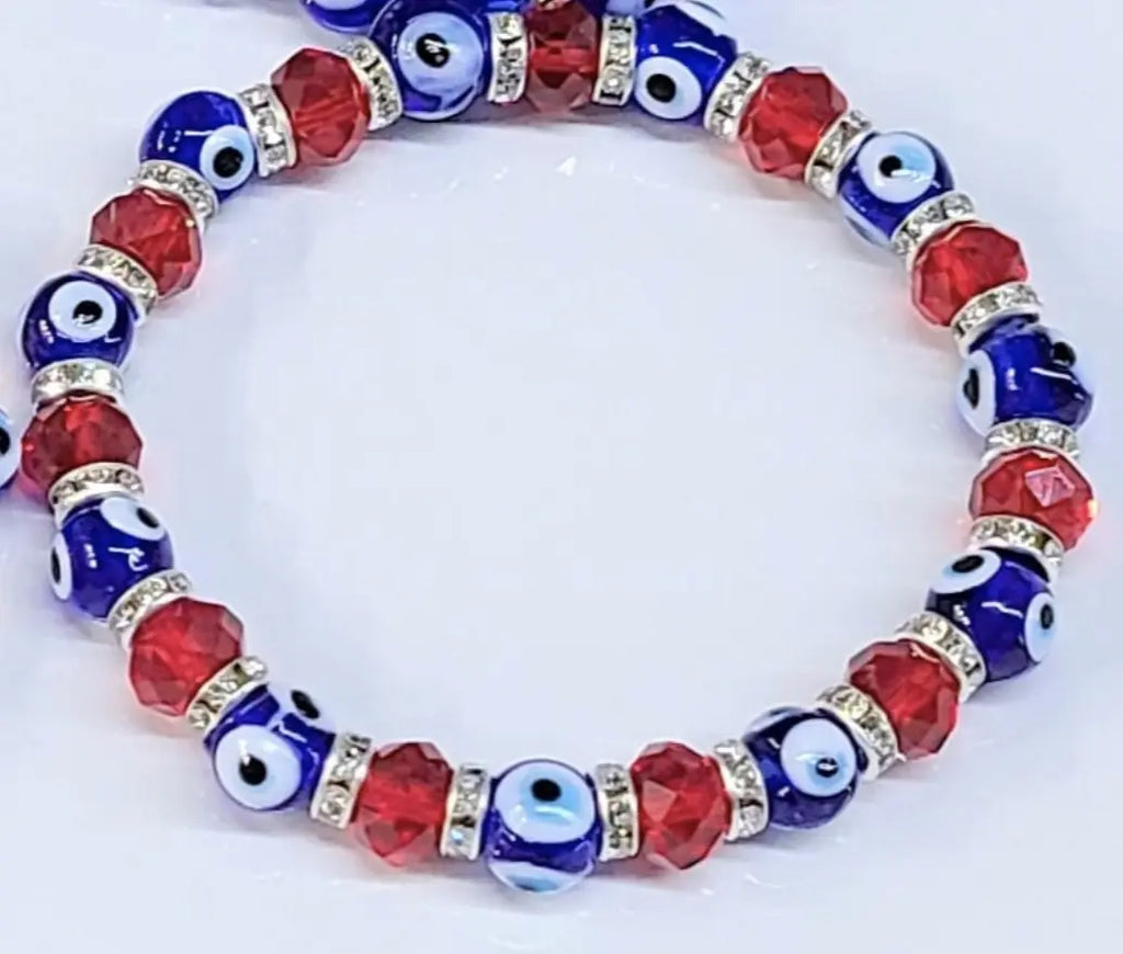Evil Eye Red Bead Stackable Bracelet | Bracelets | Wiccan Center