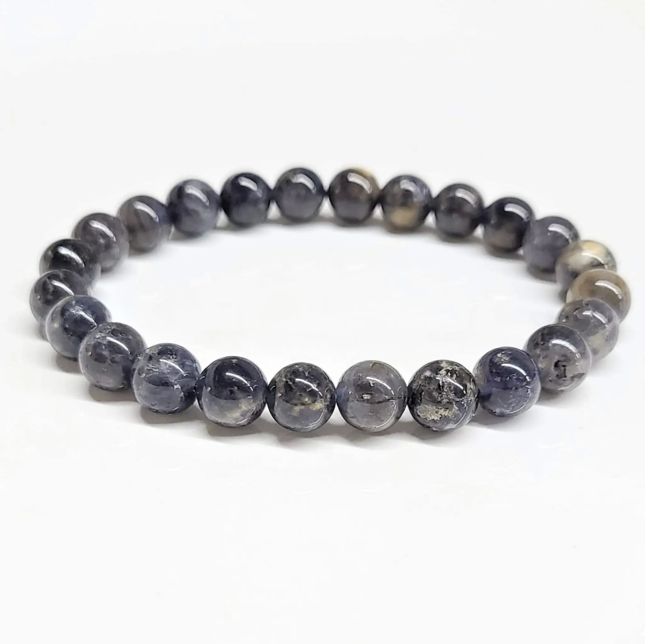 Iolite Round Bead Bracelet - Visionary Guidance | Bracelets | Wiccan Center