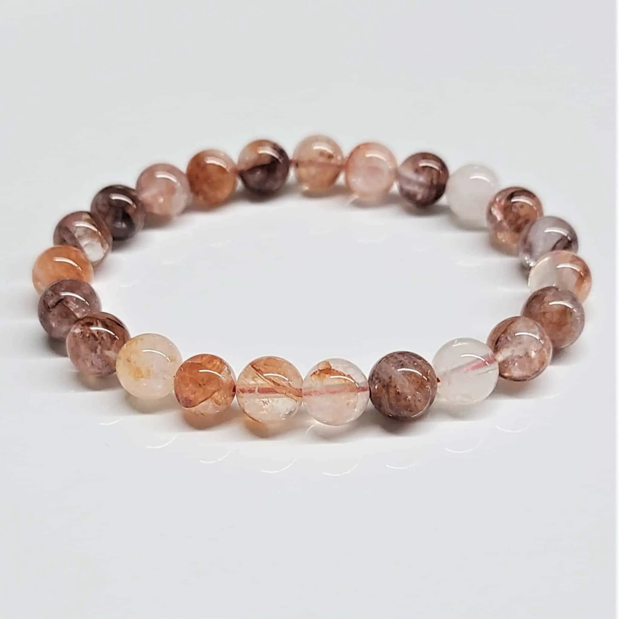 Fire Quartz Round Bead Bracelet - Grounded Energy | Bracelets | Wiccan Center