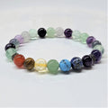 Fluorite Chakra Round Bead Bracelet 8mm - Focused Intuition | Bracelets | Wiccan Center