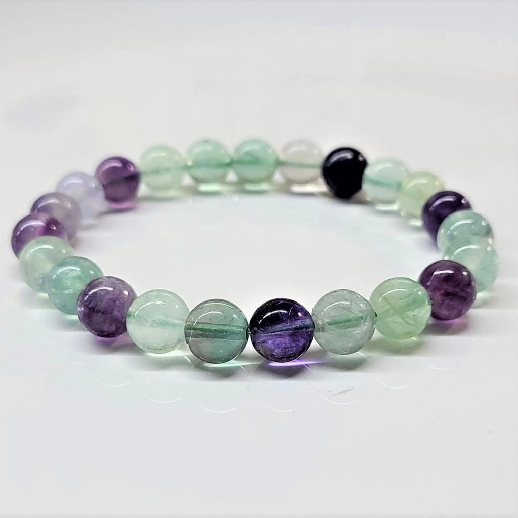 Fluorite Round Bead Bracelet - Psychic Awakening | Bracelets | Wiccan Center