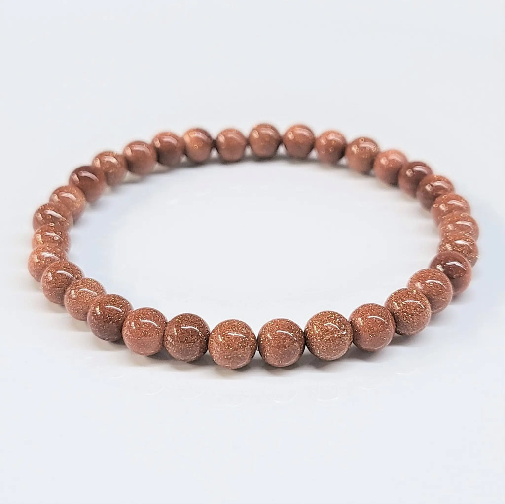 Goldstone Round Bead Bracelet - Divine Thread | Bracelets | Wiccan Center