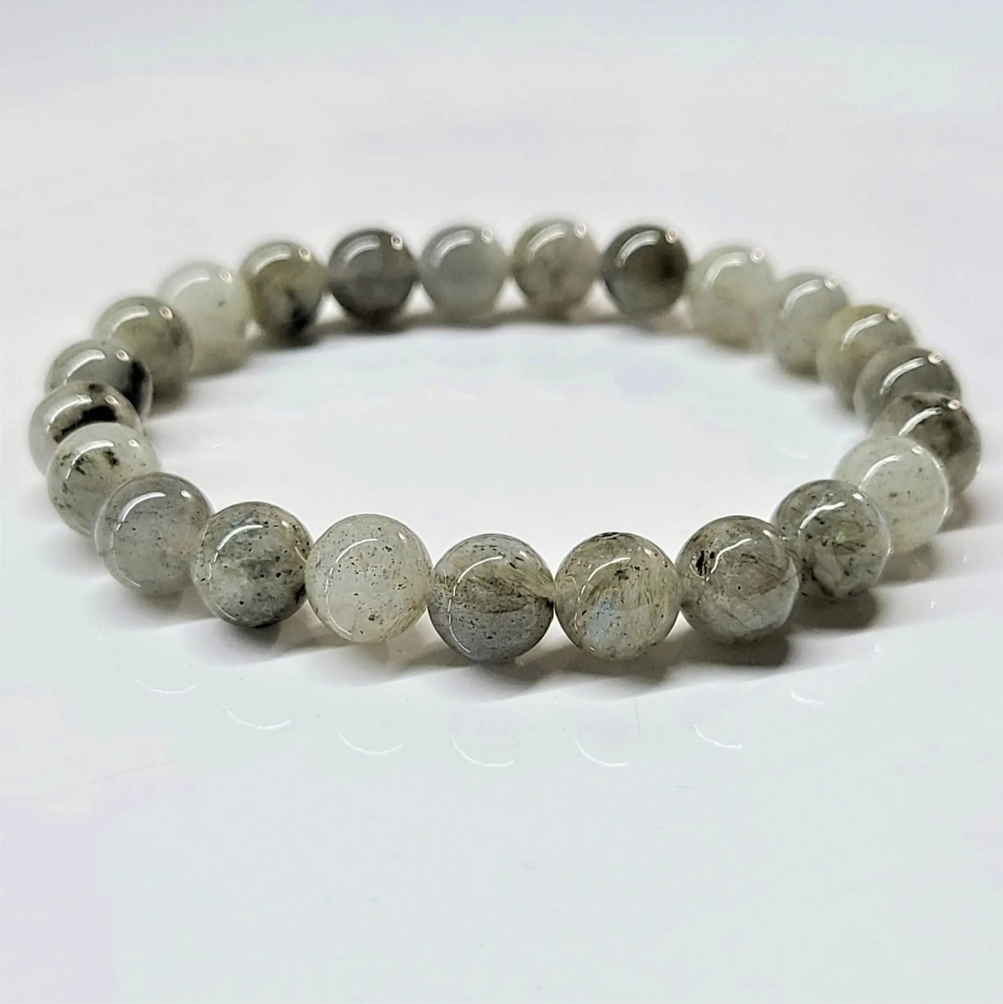 Labradorite Round Bead Bracelet - Magical Protection | Bracelets | Wiccan Center