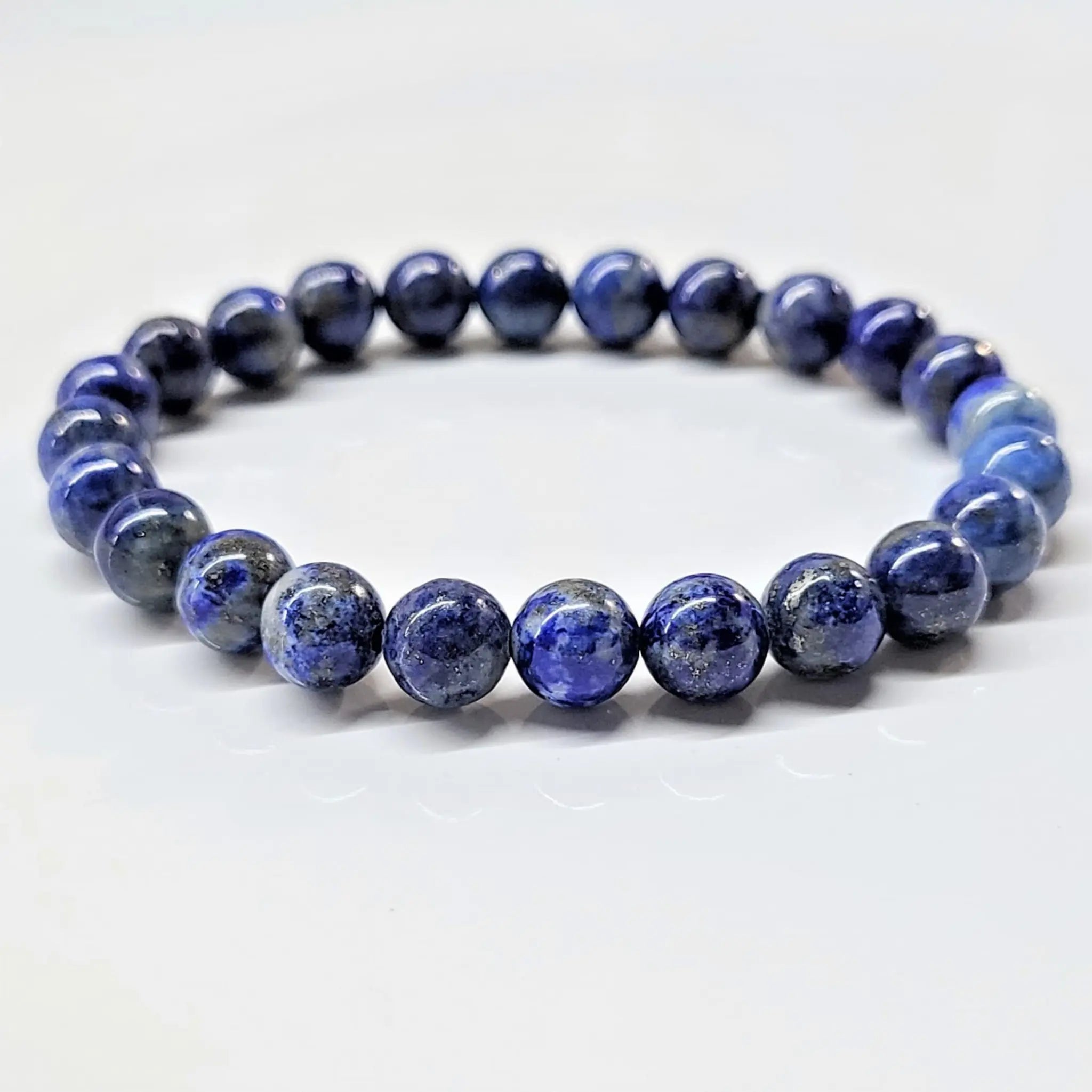 Lapis Lazuli Round Bead Bracelet - Veil Lifter | Bracelets | Wiccan Center