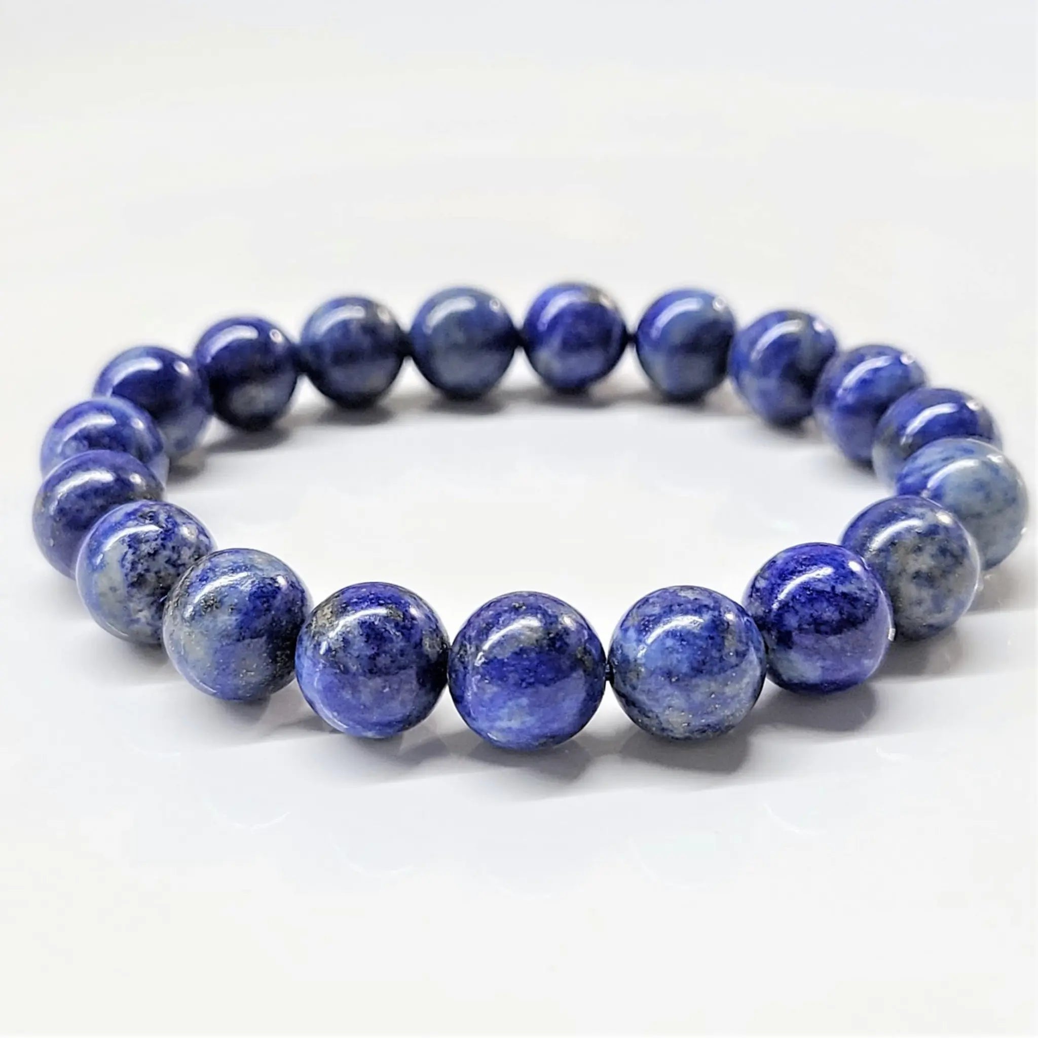 Lapis Lazuli Round Bead Bracelet - Veil Lifter | Bracelets | Wiccan Center