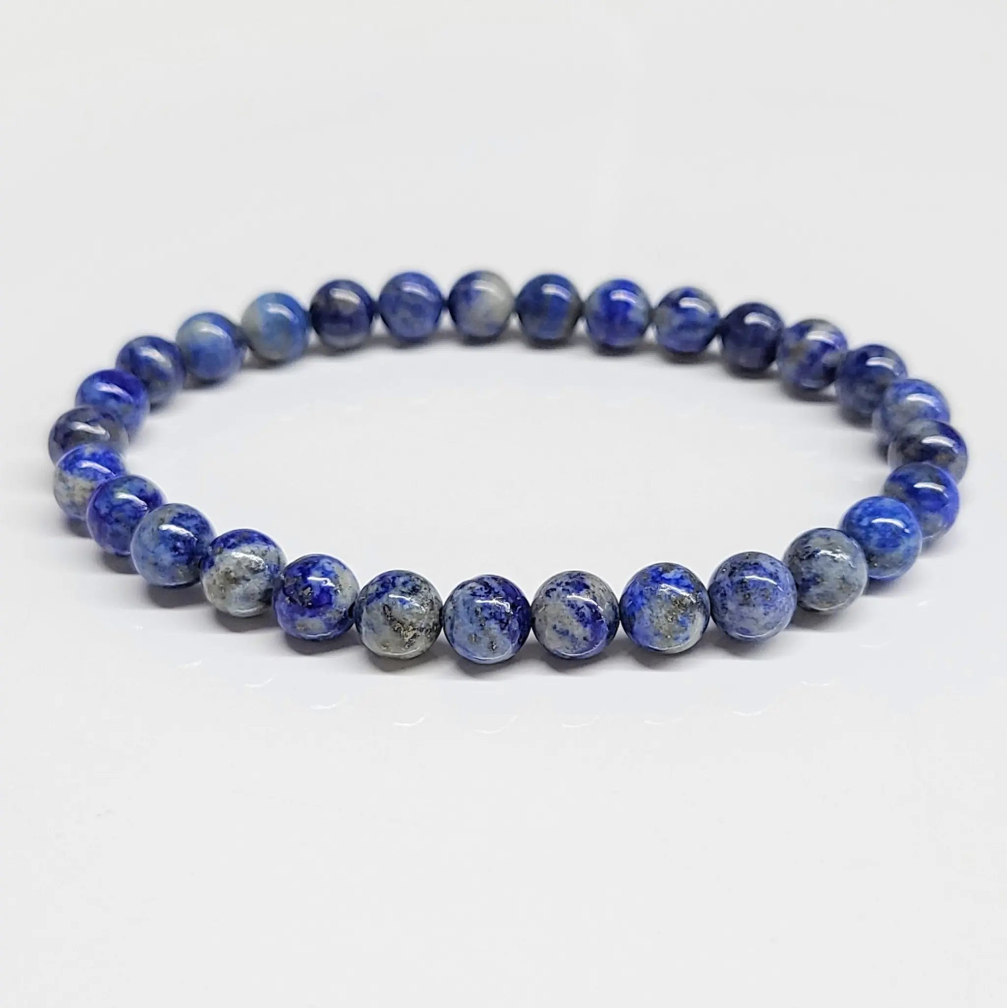 Lapis Lazuli Round Bead Bracelet - Veil Lifter | Bracelets | Wiccan Center