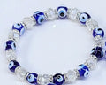 Evil Eye White Bead Stackable Bracelet | Bracelets | Wiccan Center