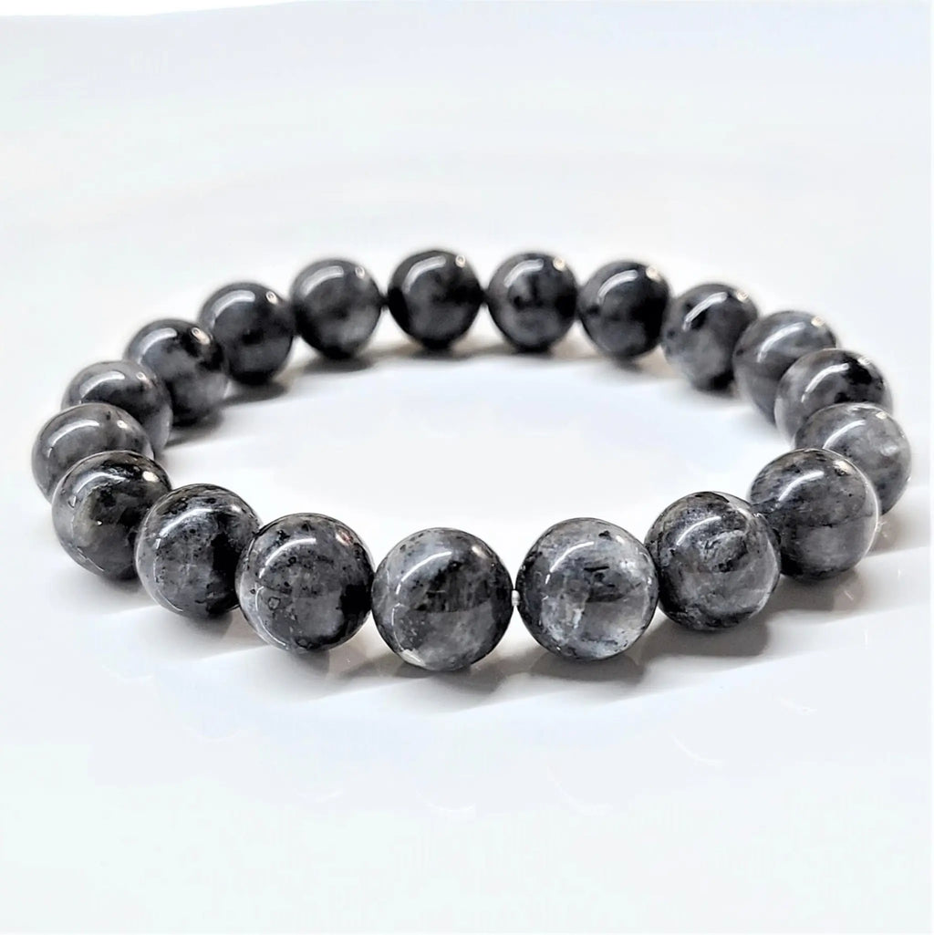 Larvikite Round Bead Bracelet - Earth's Protection | Bracelets | Wiccan Center