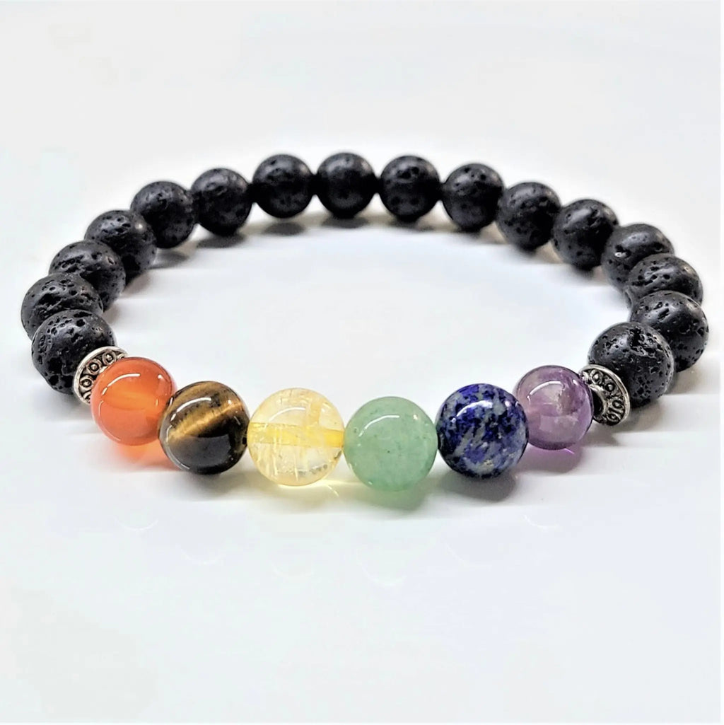Lava Chakra Round Bead Bracelet 8mm - Steadfast Courage | Bracelets | Wiccan Center