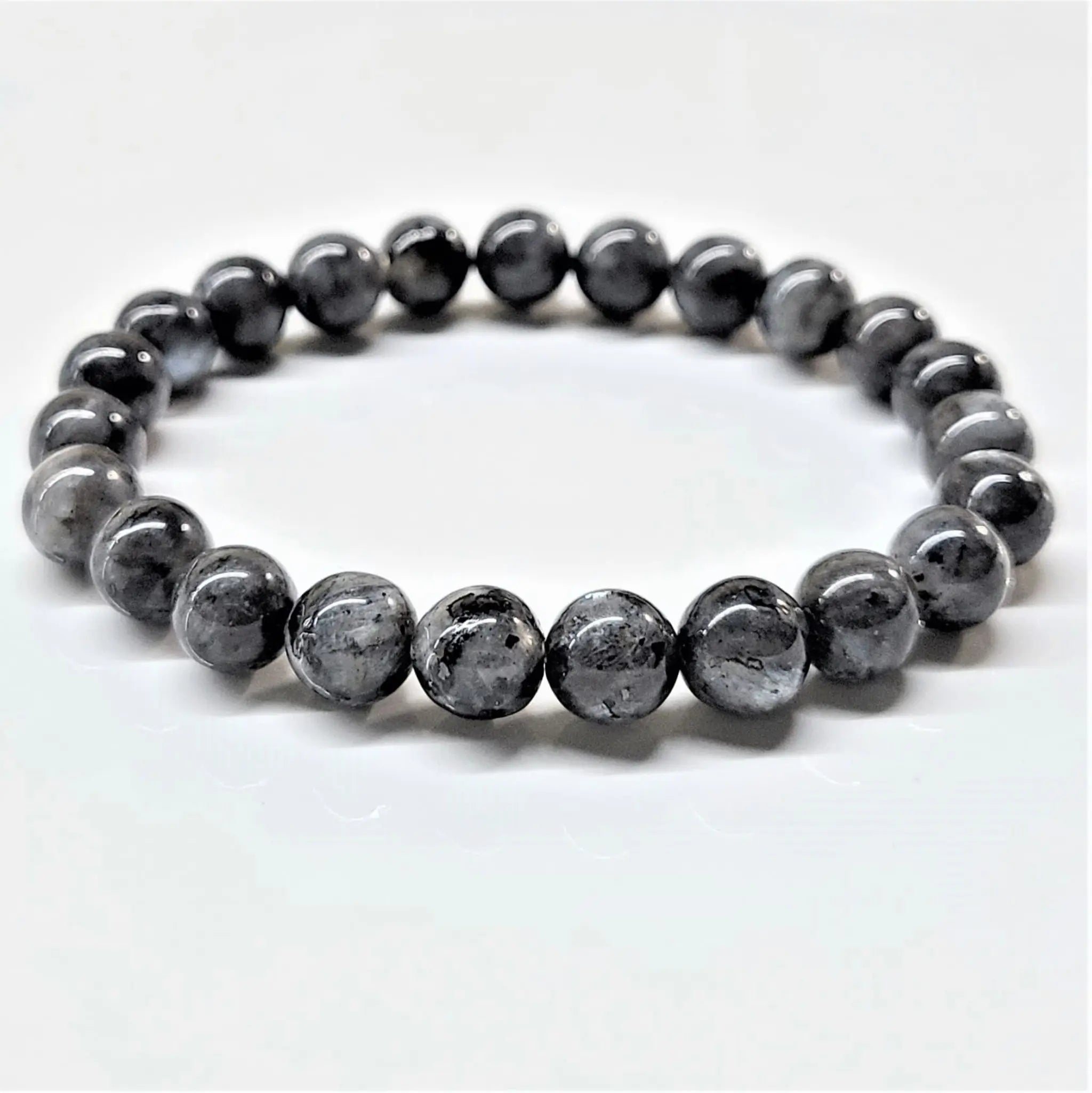 Larvikite Round Bead Bracelet - Earth's Protection | Bracelets | Wiccan Center