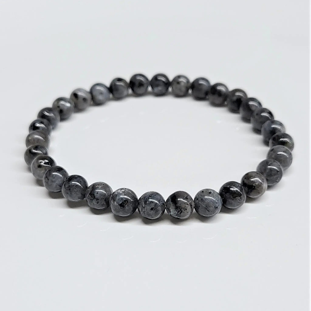 Larvikite Round Bead Bracelet - Earth's Protection | Bracelets | Wiccan Center