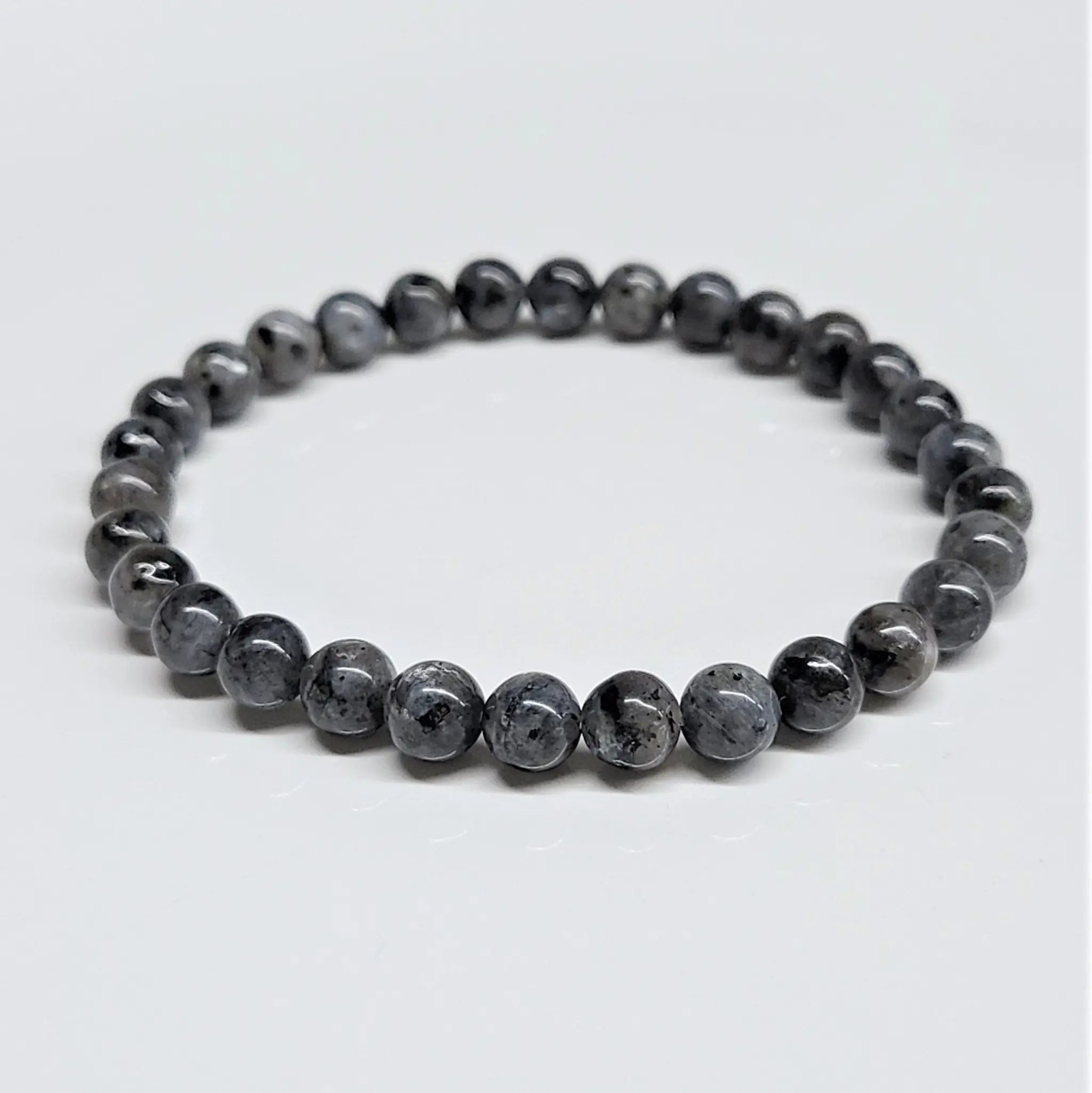 Larvikite Round Bead Bracelet - Earth's Protection | Bracelets | Wiccan Center
