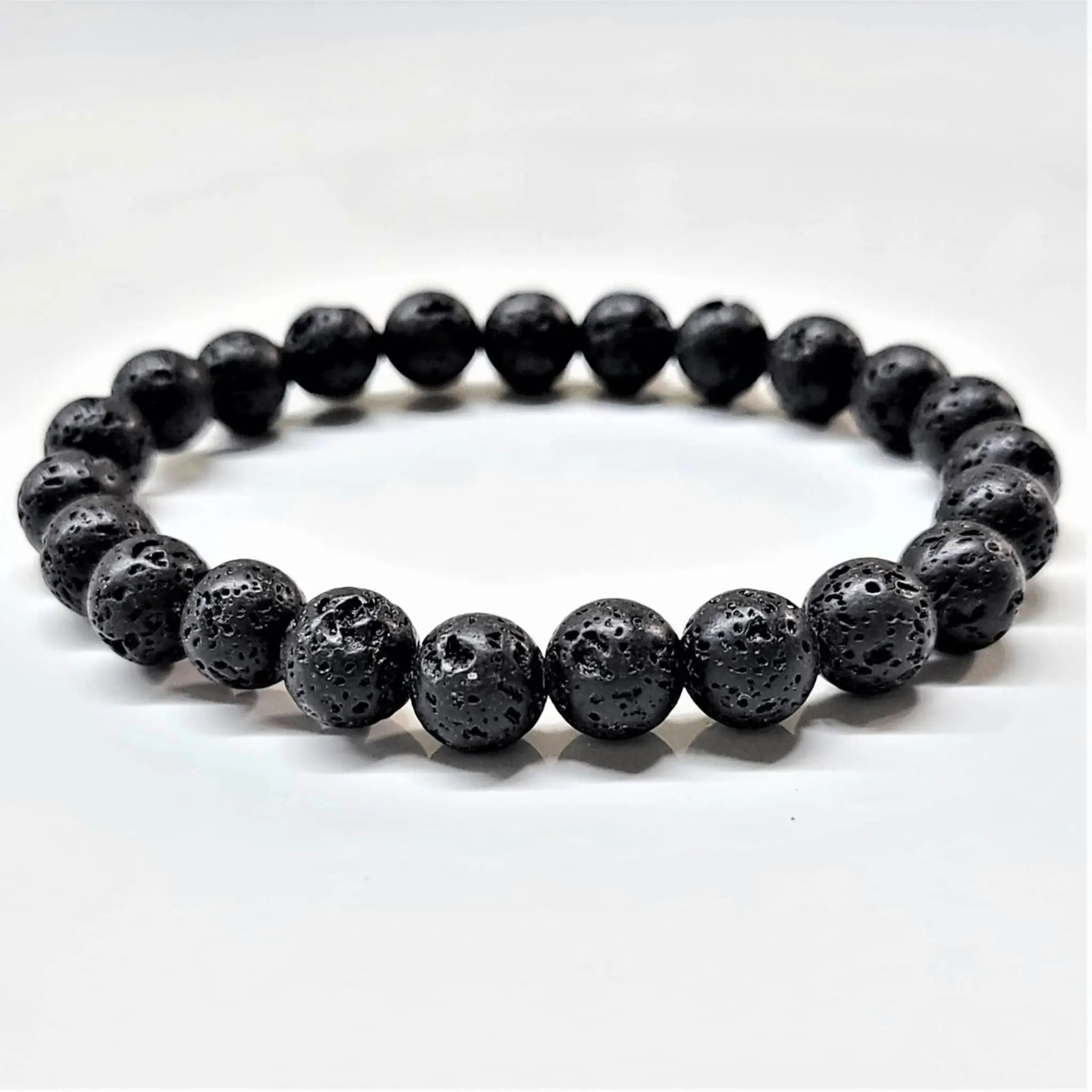 Lava Round Bead Bracelet - Steadfast Courage | Bracelets | Wiccan Center