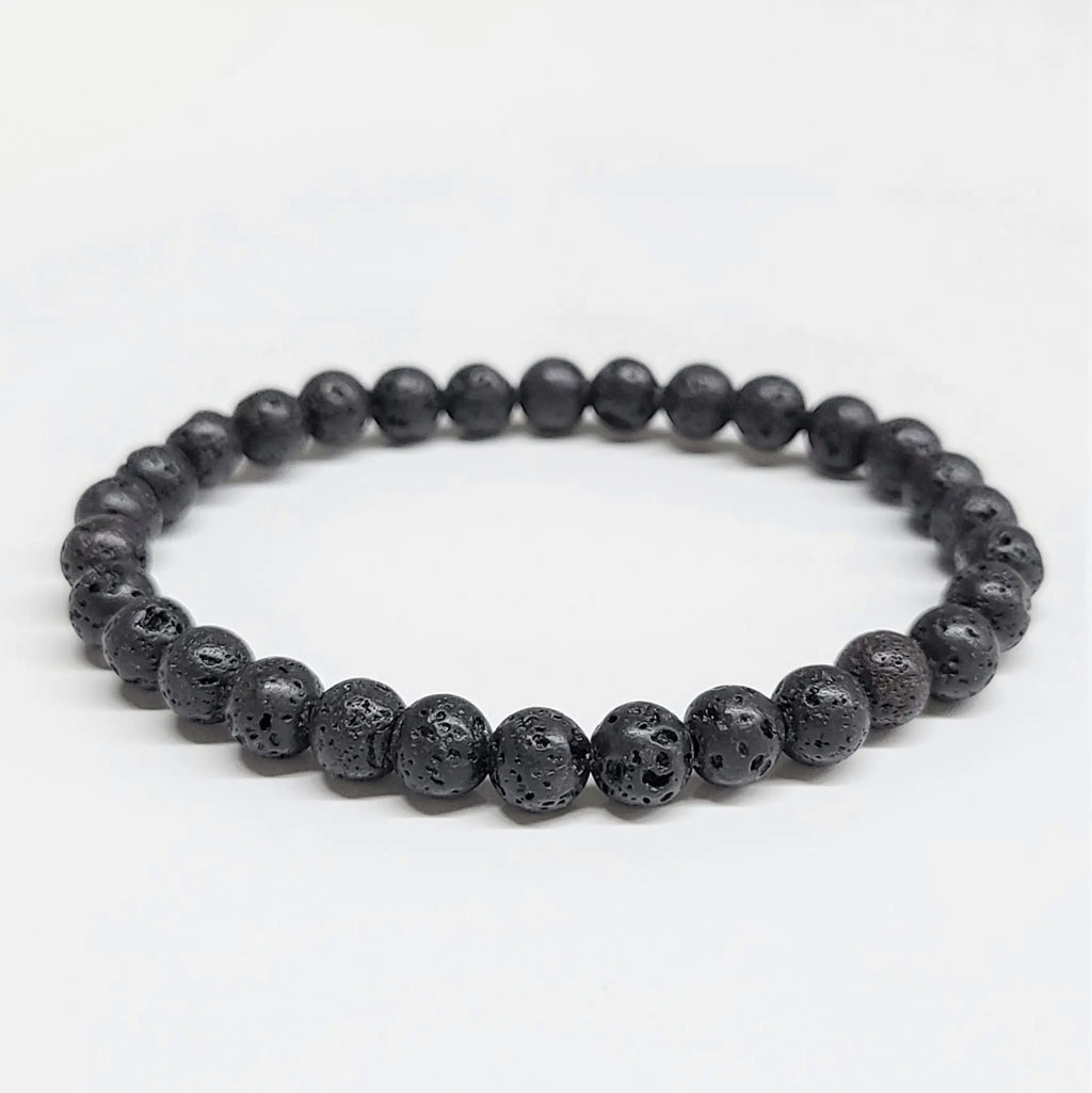 Lava Round Bead Bracelet - Steadfast Courage | Bracelets | Wiccan Center