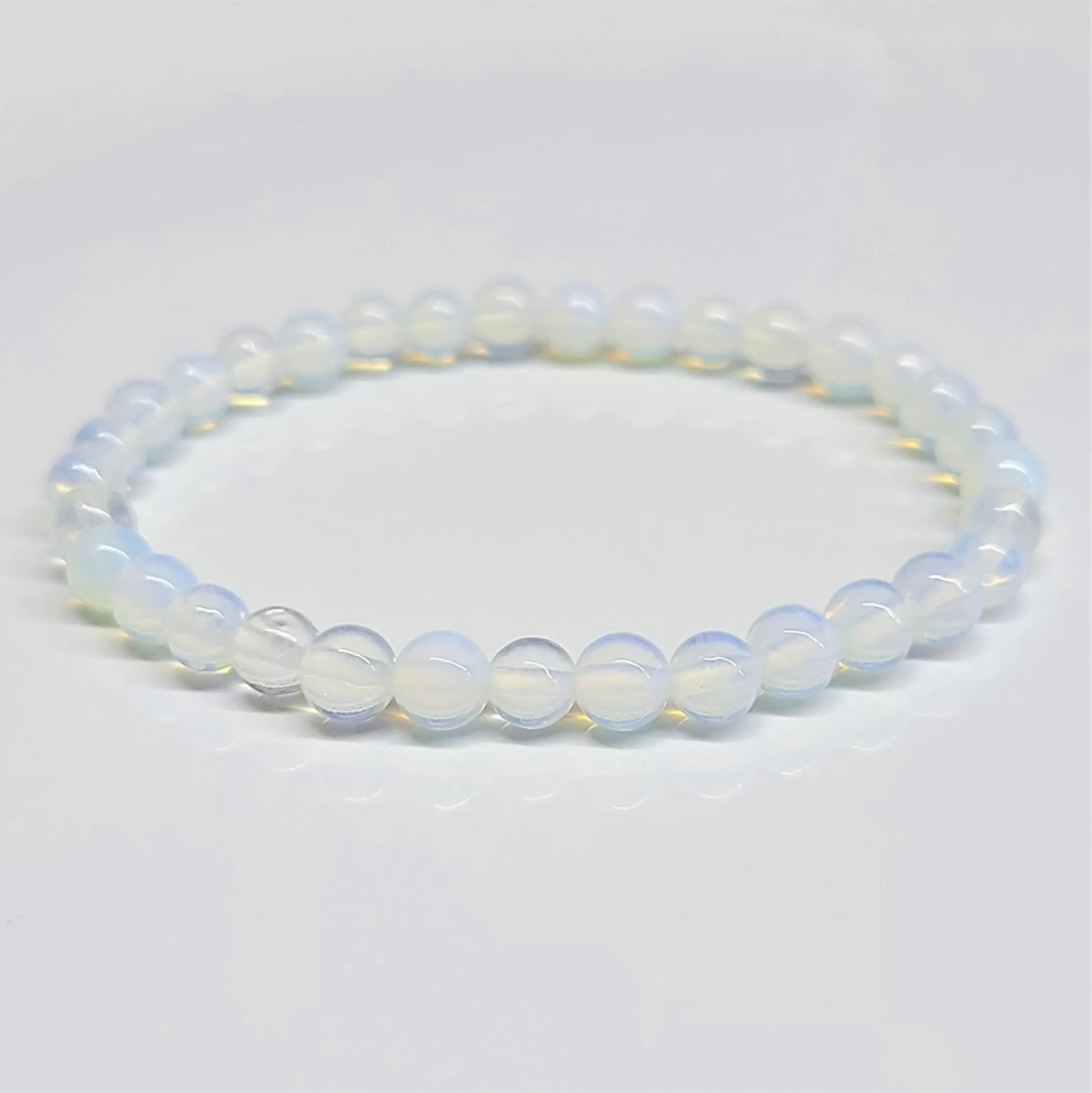 Opalite Round Bead Bracelet - Persistent Strength | Bracelets | Wiccan Center