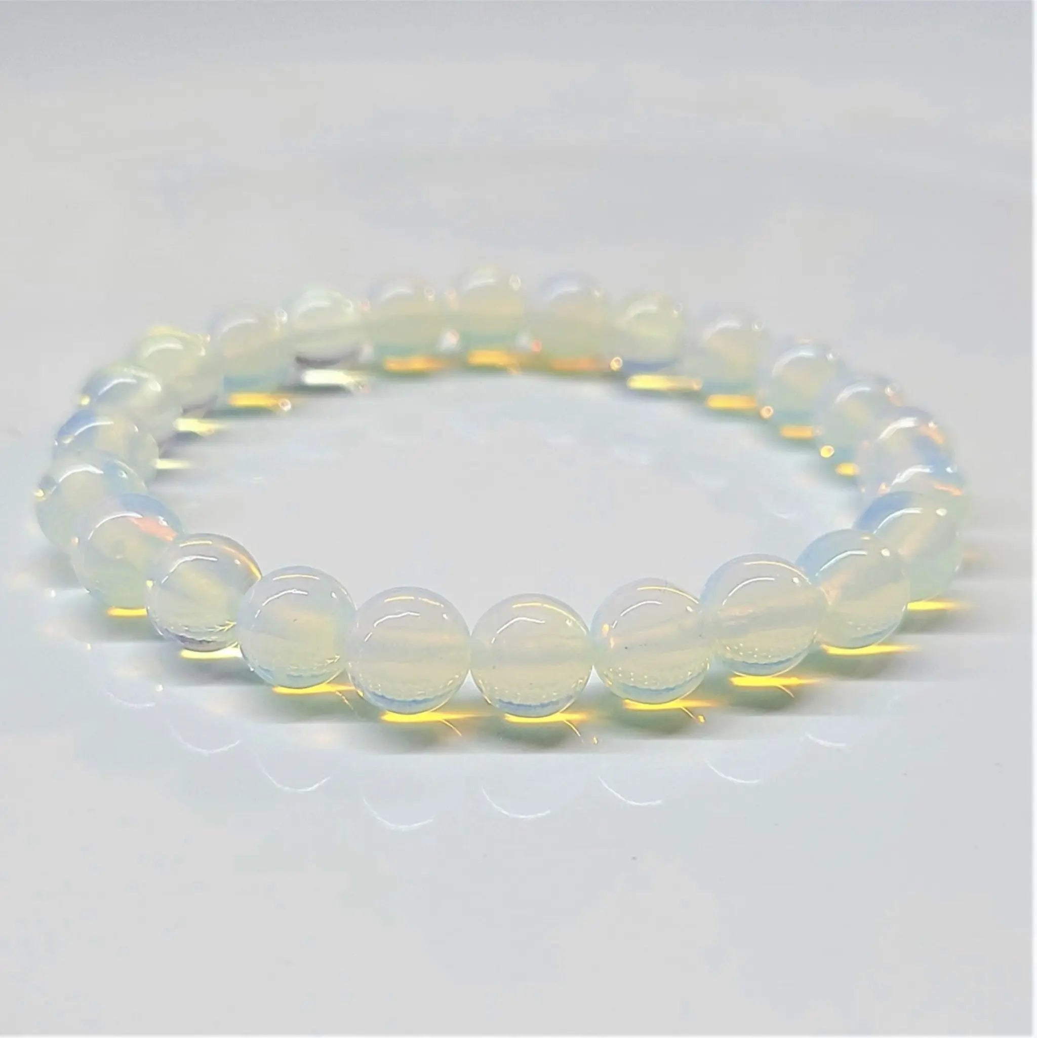 Opalite Round Bead Bracelet - Persistent Strength | Bracelets | Wiccan Center