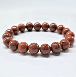 Red Jasper Round Bead Bracelet - Enduring Vitality | Bracelets | Wiccan Center