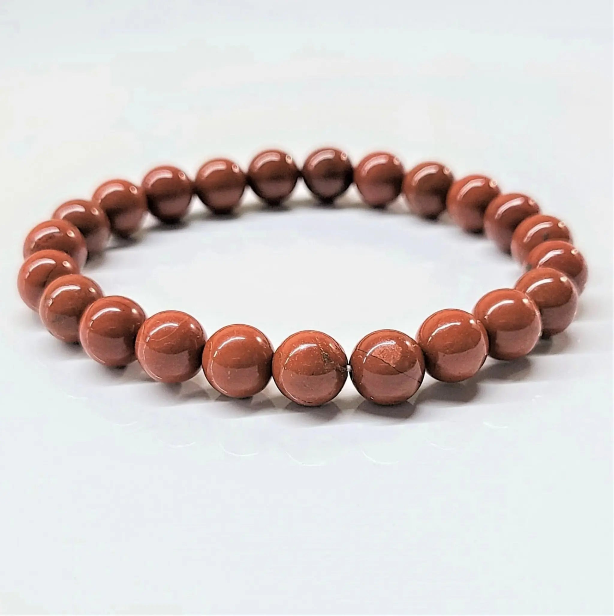 Red Jasper Round Bead Bracelet - Enduring Vitality | Bracelets | Wiccan Center