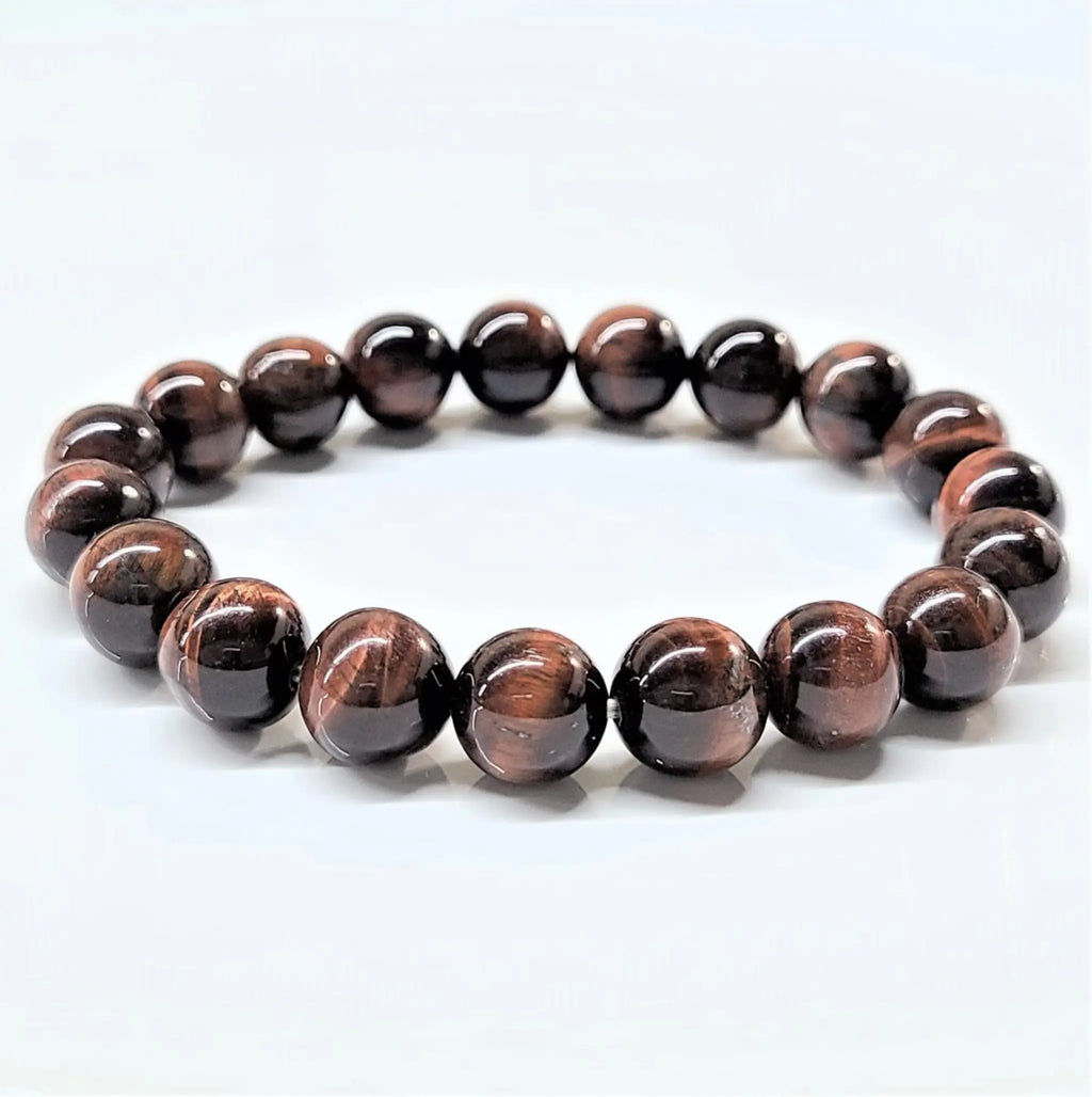 Red Tiger (Dragon’s Eye) Round Bead Bracelet - Vibrant Outlook | Bracelets | Wiccan Center