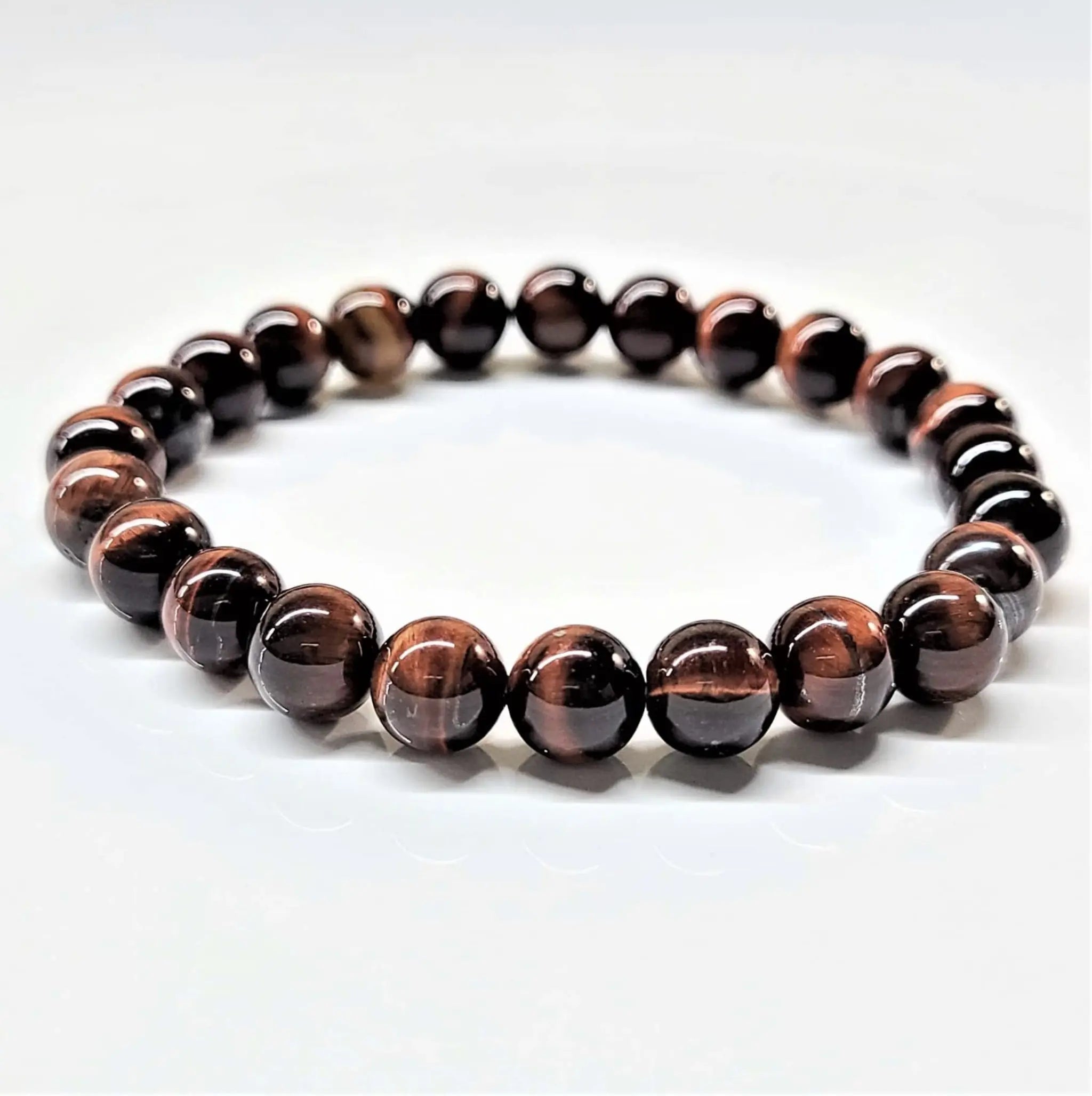 Red Tiger (Dragon’s Eye) Round Bead Bracelet - Vibrant Outlook | Bracelets | Wiccan Center