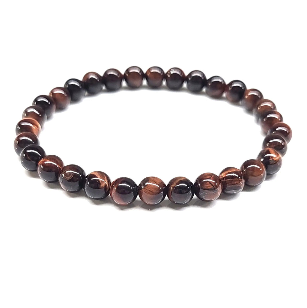 Red Tiger (Dragon’s Eye) Round Bead Bracelet - Vibrant Outlook | Bracelets | Wiccan Center