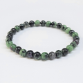 Ruby Zoisite Round Bead Bracelet - Willpower | Bracelets | Wiccan Center