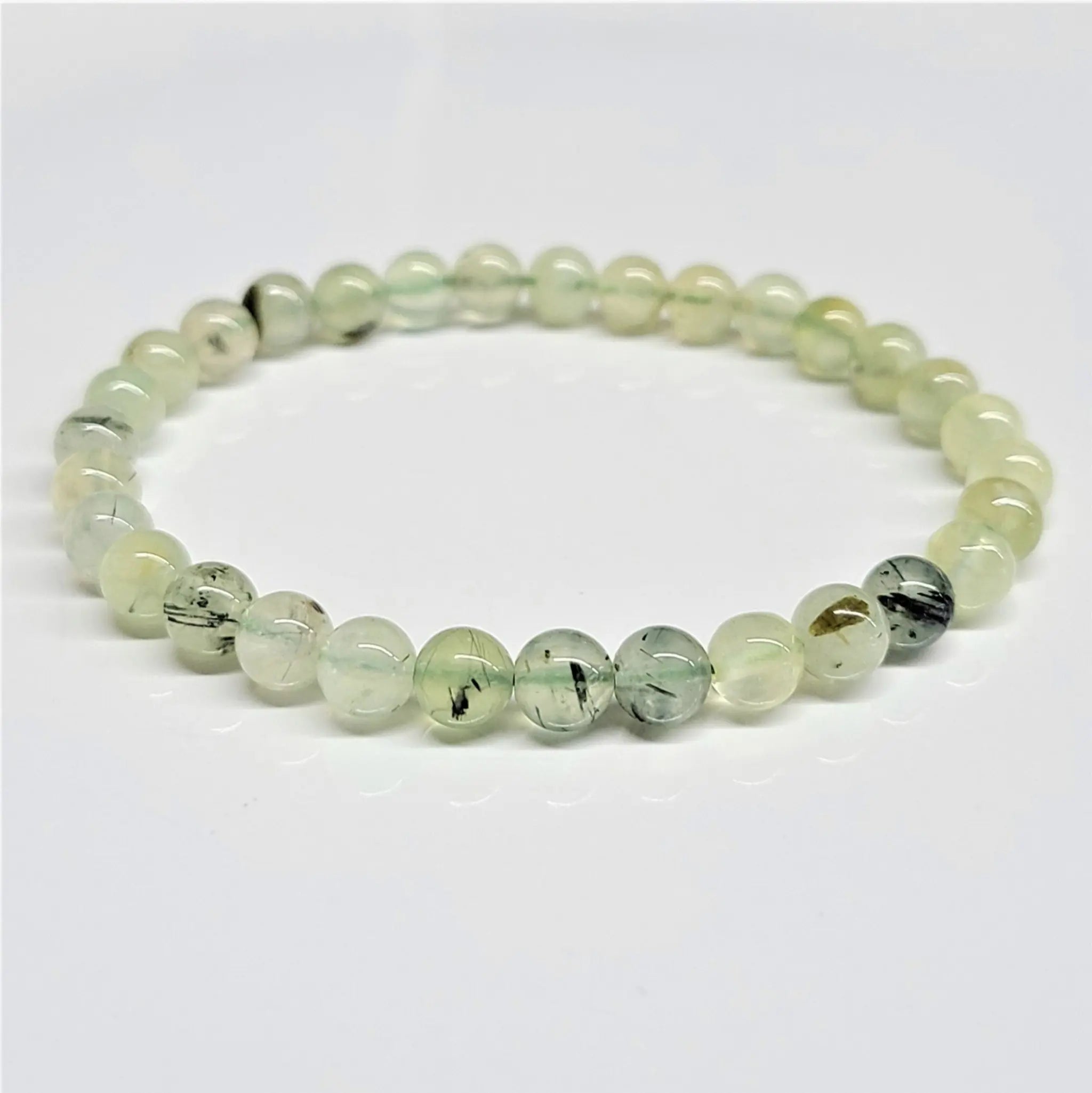 Prehnite Round Bead Bracelet - Unconditional Love | Bracelets | Wiccan Center