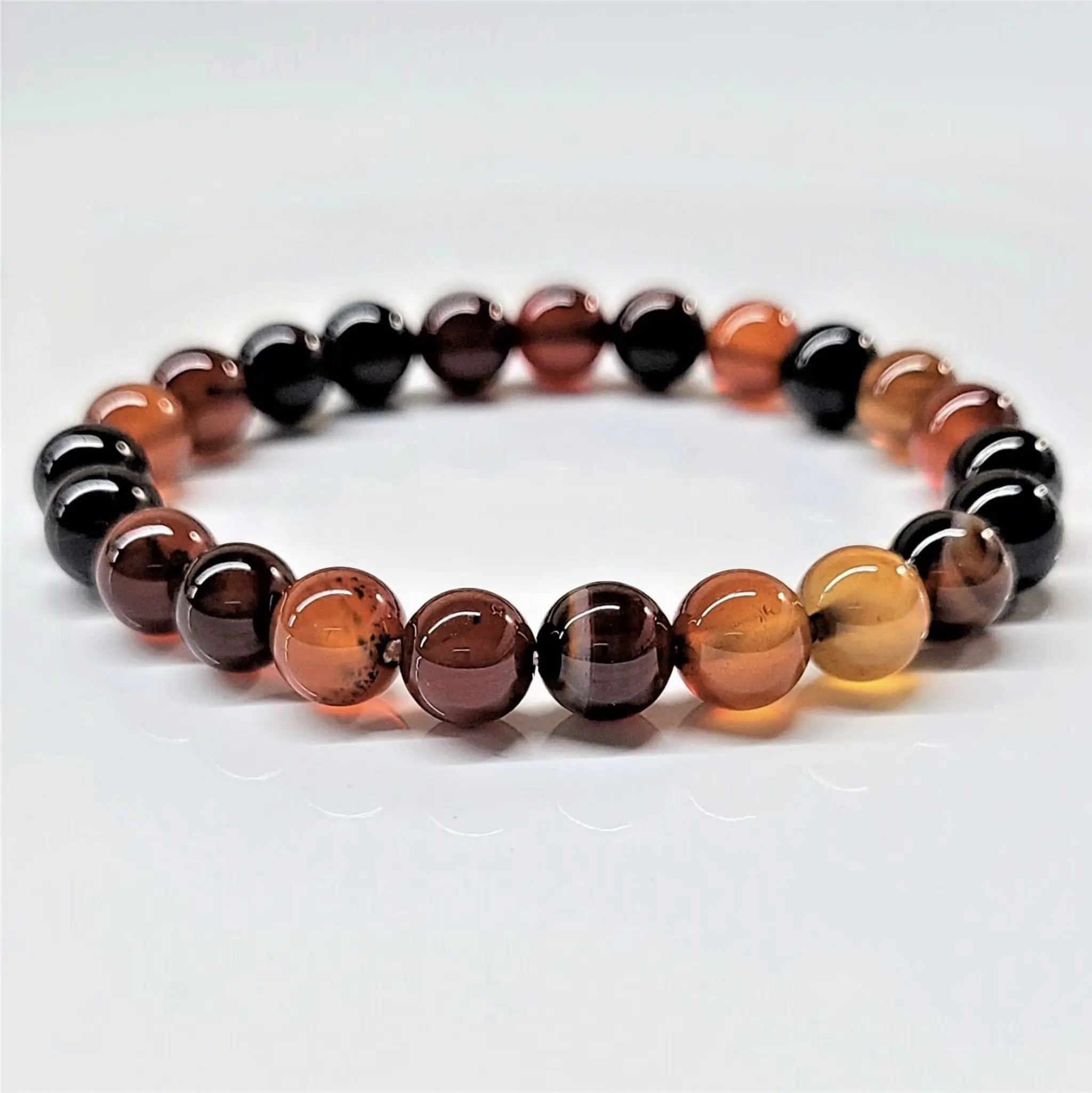 Red Agate Round Bead Bracelet - Stable Confidence | Bracelets | Wiccan Center