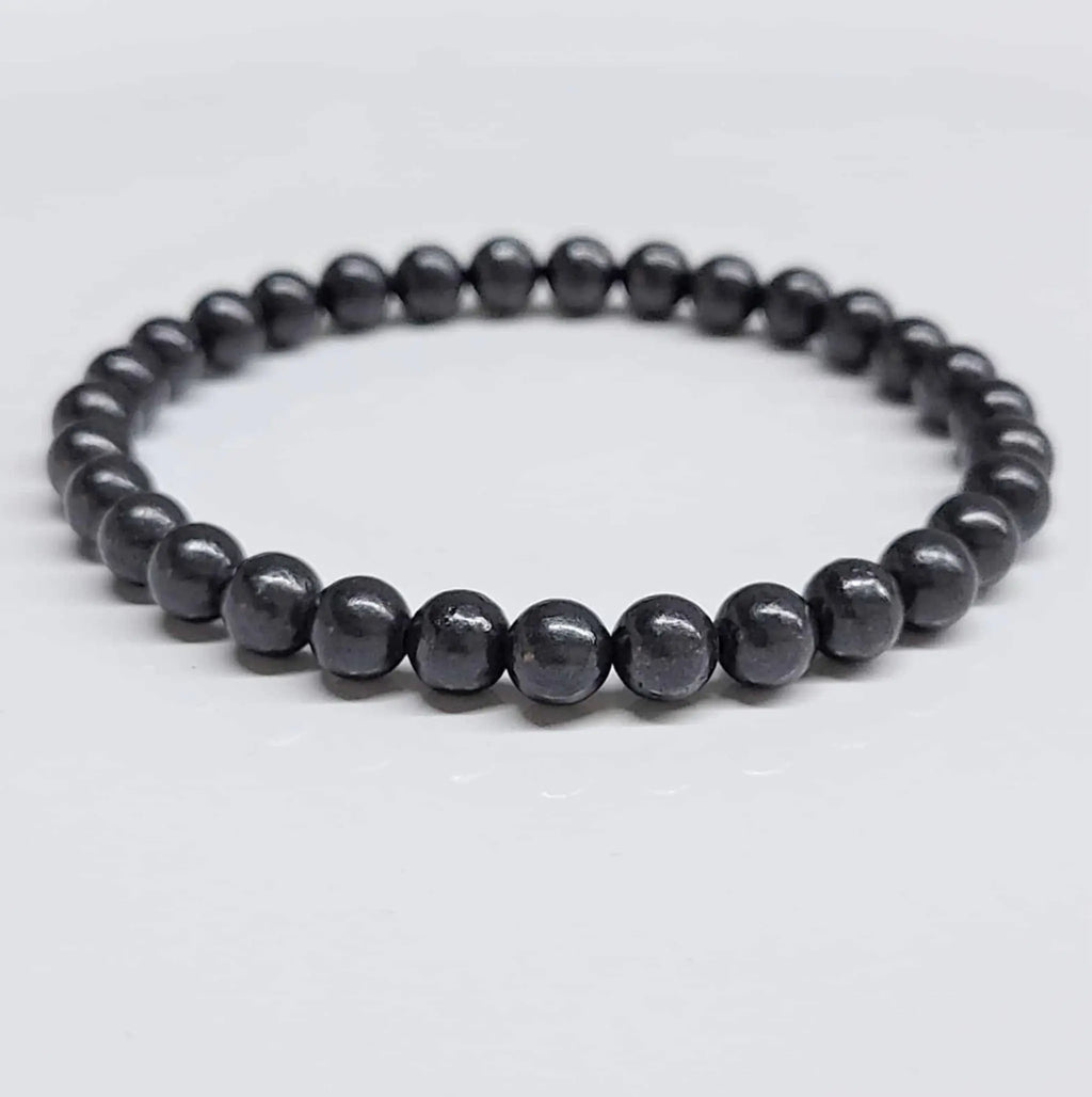 Shungite Round Bead Bracelet - Longevity Prescription | Bracelets | Wiccan Center