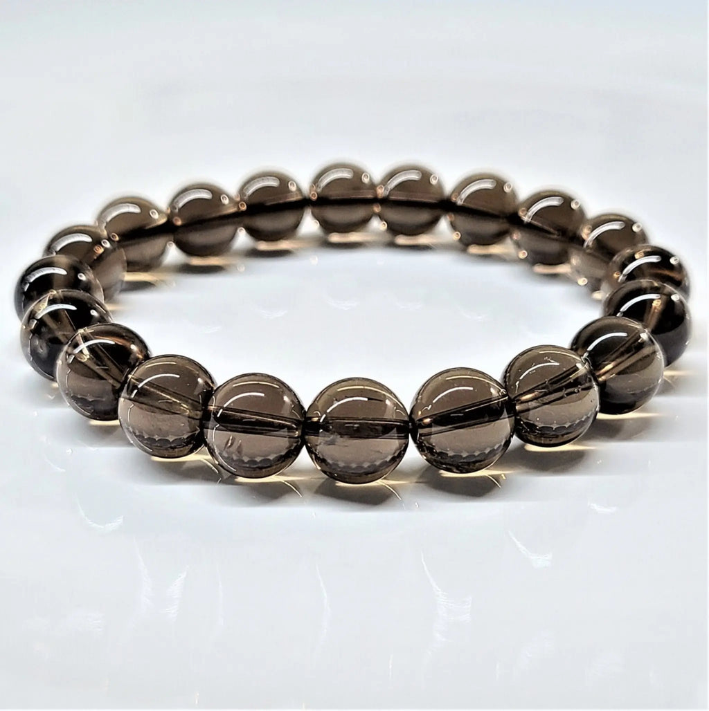 Smokey Quartz Round Bead Bracelet - Business Creativity | Bracelets | Wiccan Center