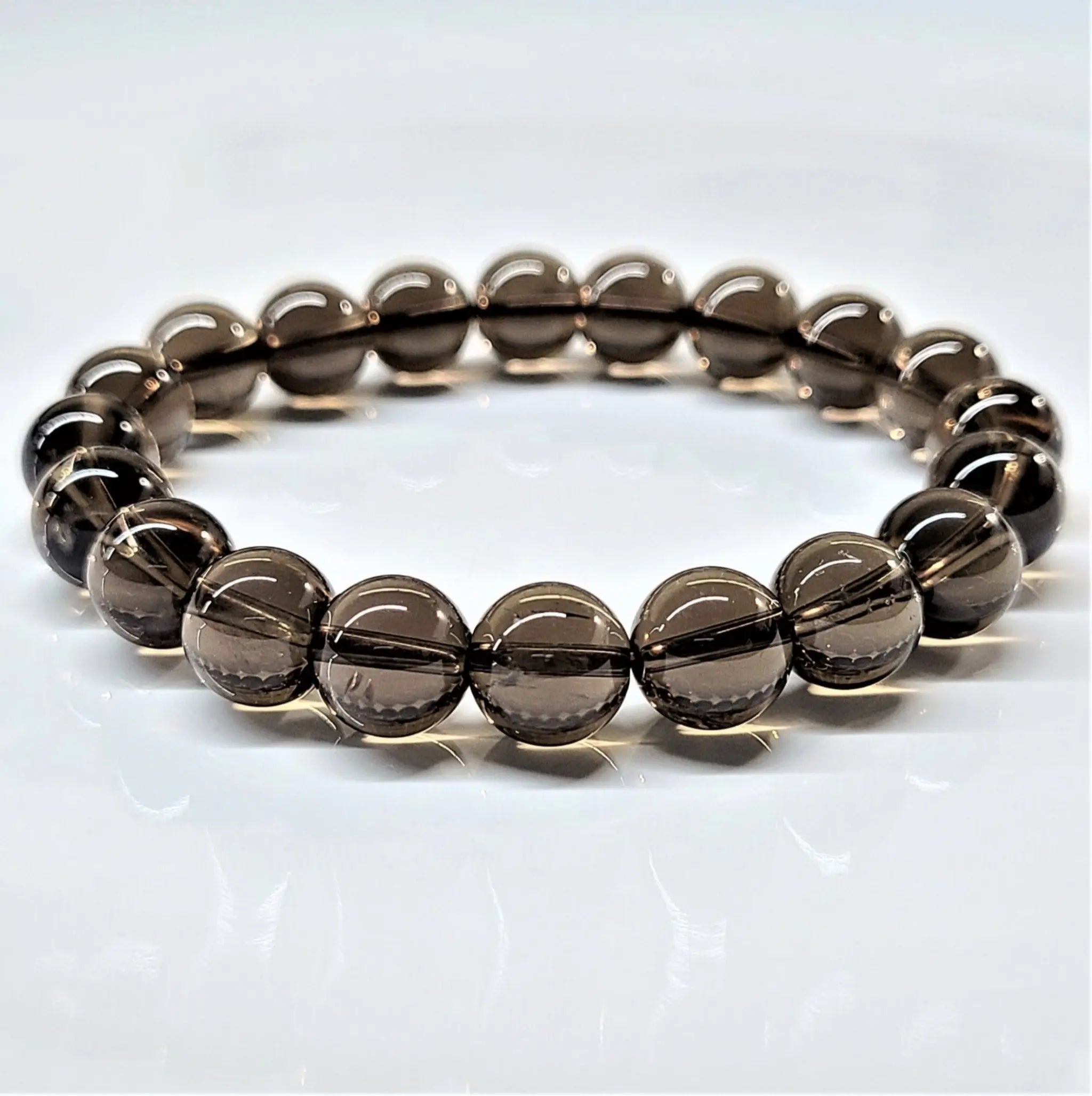 Smokey Quartz Round Bead Bracelet - Business Creativity | Bracelets | Wiccan Center