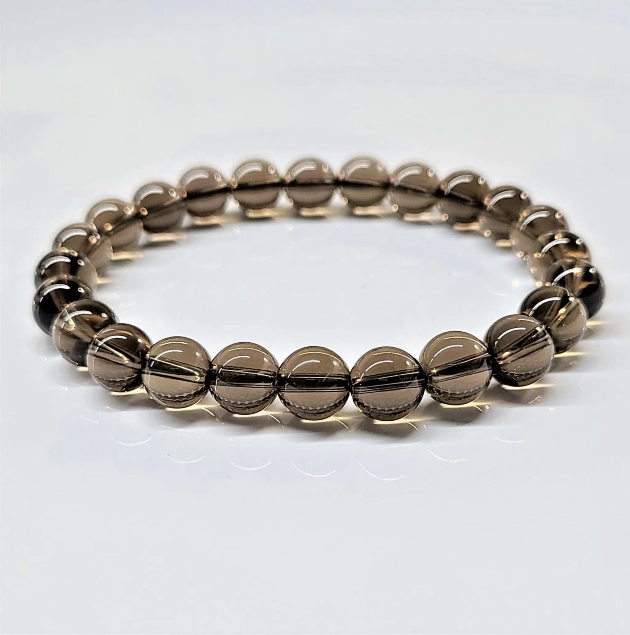 Smokey Quartz Round Bead Bracelet - Business Creativity | Bracelets | Wiccan Center
