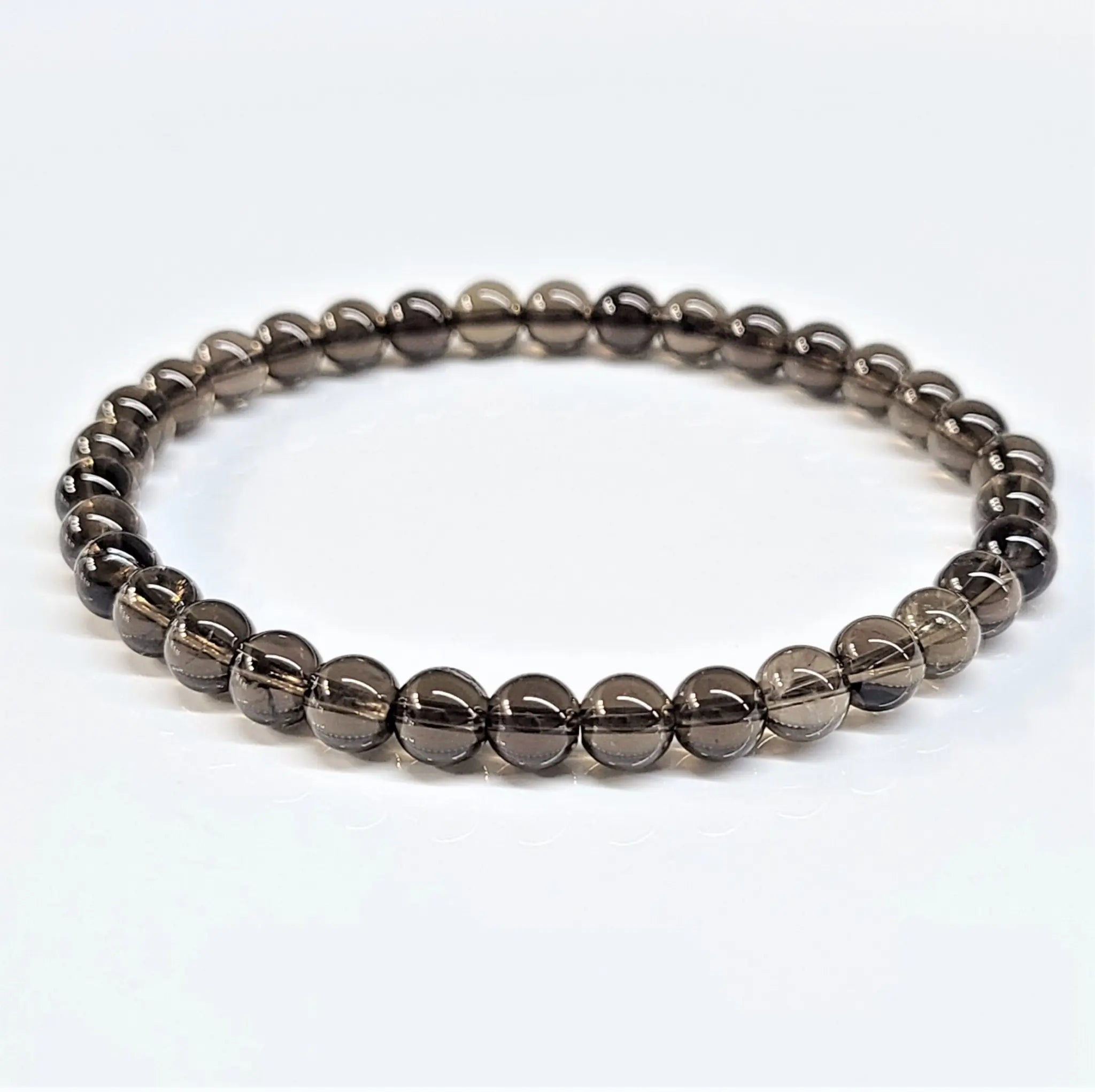Smokey Quartz Round Bead Bracelet - Business Creativity | Bracelets | Wiccan Center