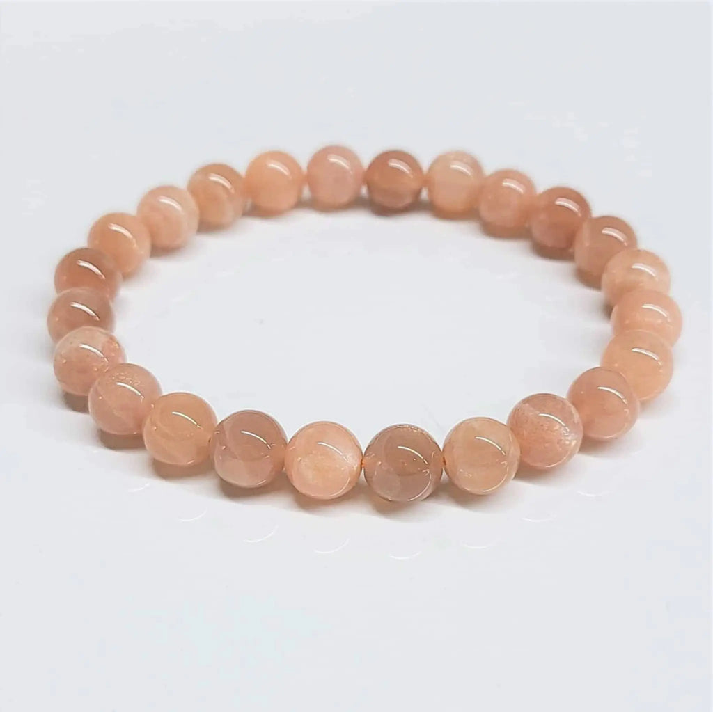 Sunstone Round Bead Bracelet - Optimistic Energy | Bracelets | Wiccan Center