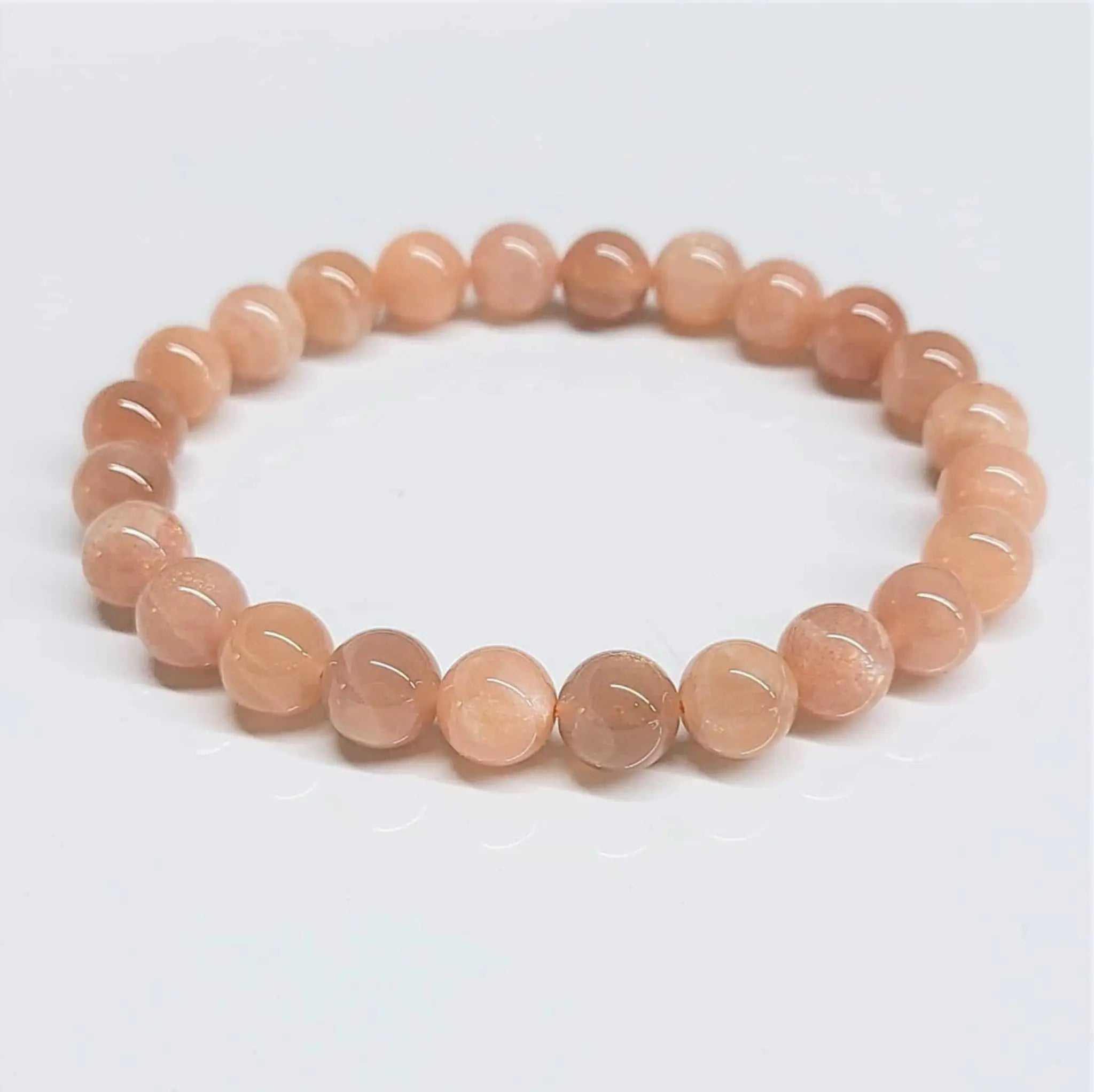 Sunstone Round Bead Bracelet - Optimistic Energy | Bracelets | Wiccan Center