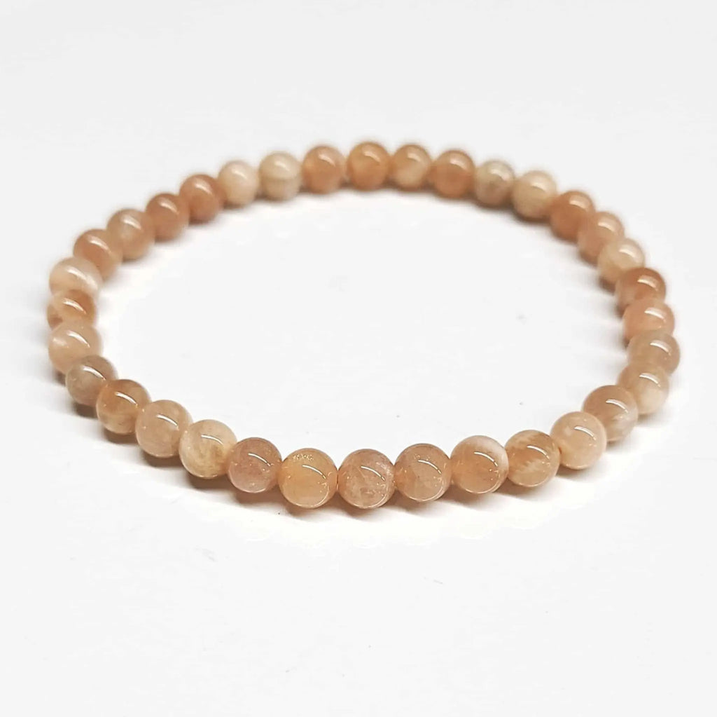 Sunstone Round Bead Bracelet - Optimistic Energy | Bracelets | Wiccan Center