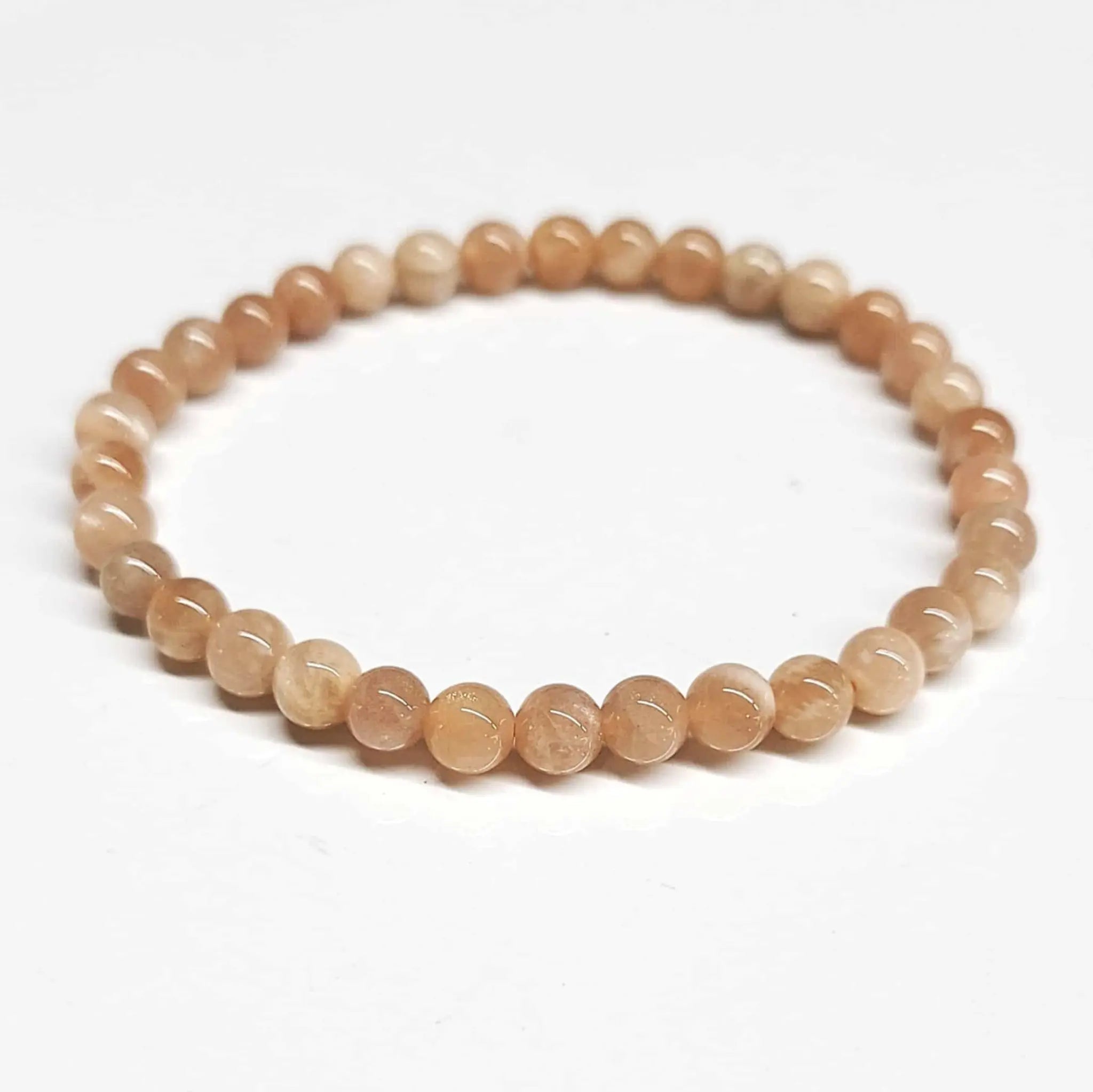 Sunstone Round Bead Bracelet - Optimistic Energy | Bracelets | Wiccan Center