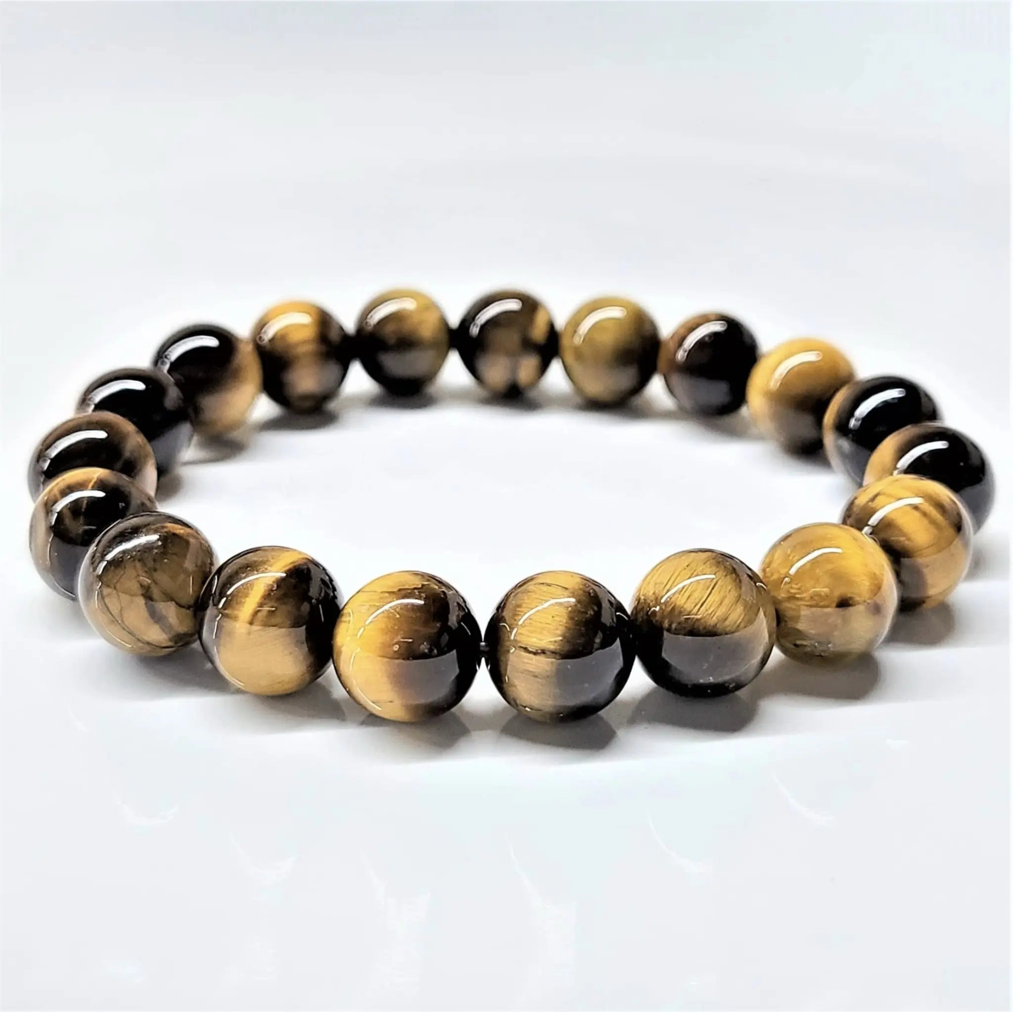 Tiger Eye Round Bead Bracelet - Grounded Confidence | Bracelets | Wiccan Center