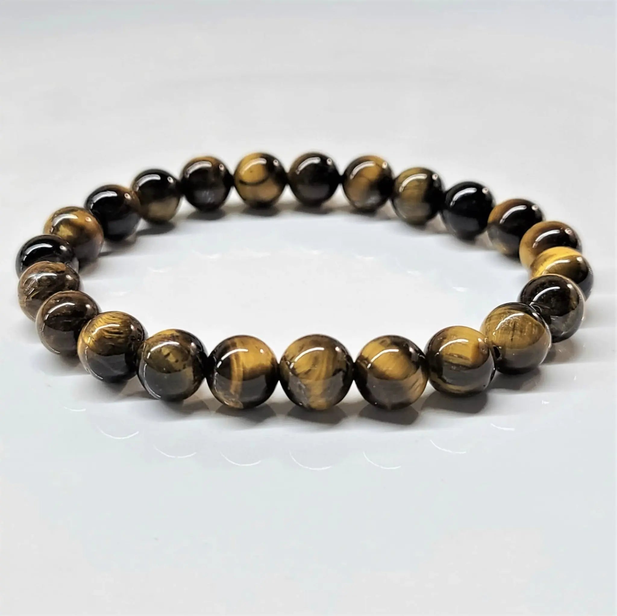 Tiger Eye Round Bead Bracelet - Grounded Confidence | Bracelets | Wiccan Center