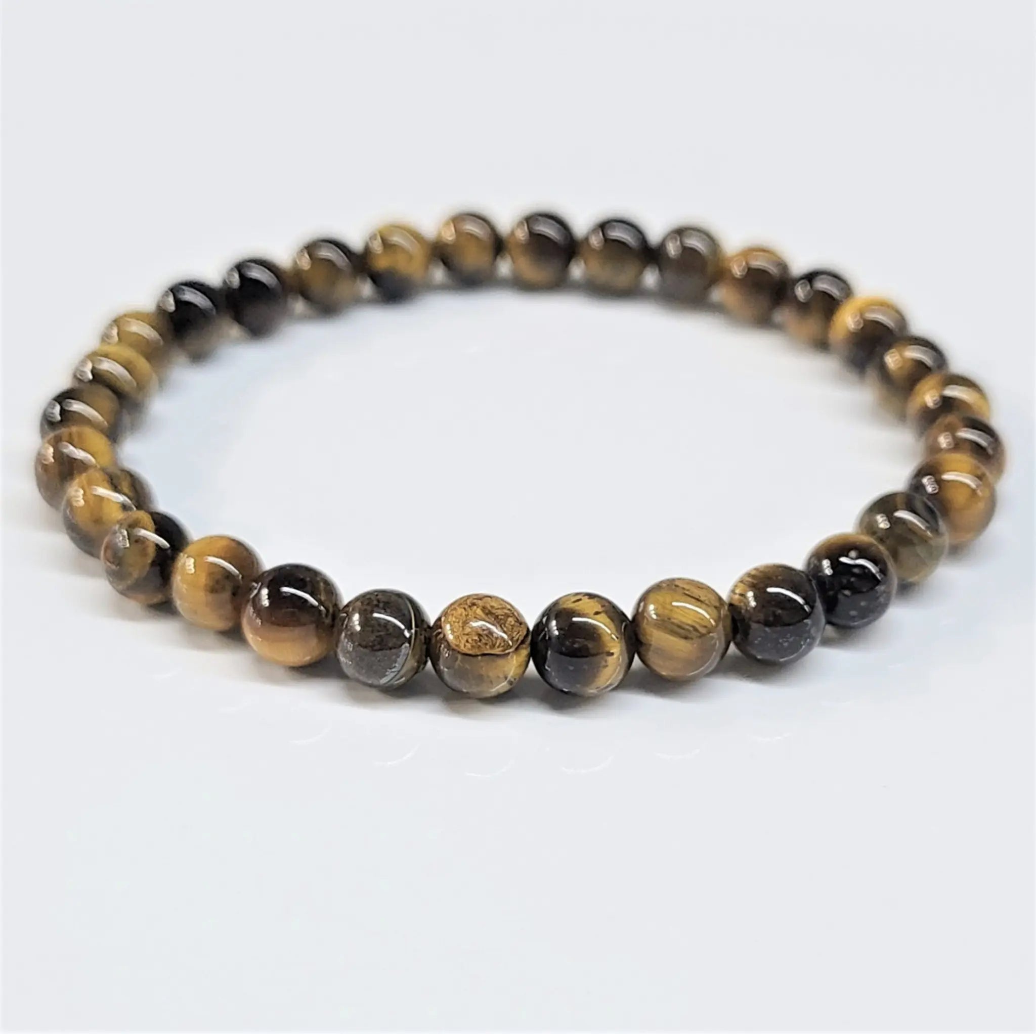 Tiger Eye Round Bead Bracelet - Grounded Confidence | Bracelets | Wiccan Center