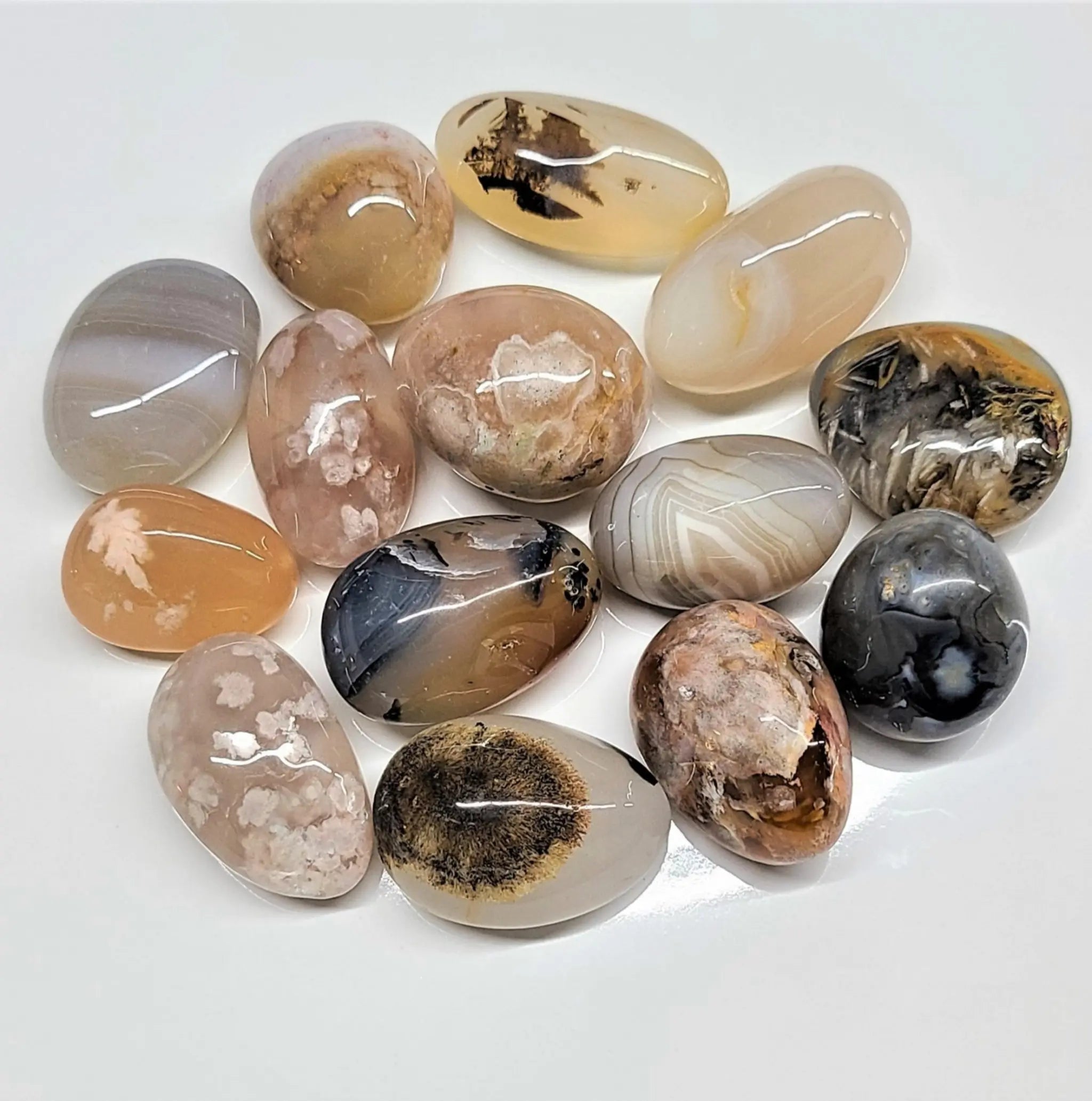 Mixed Agate Tumbled Stones (A Quality) | Tumbled Stones | Wiccan Center