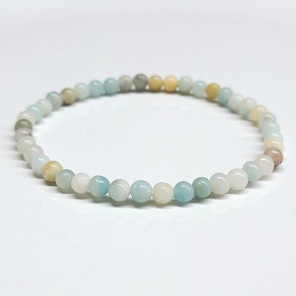 Amazonite (Matte) Round Bead Bracelet - Calming Truth | Bracelets | Wiccan Center