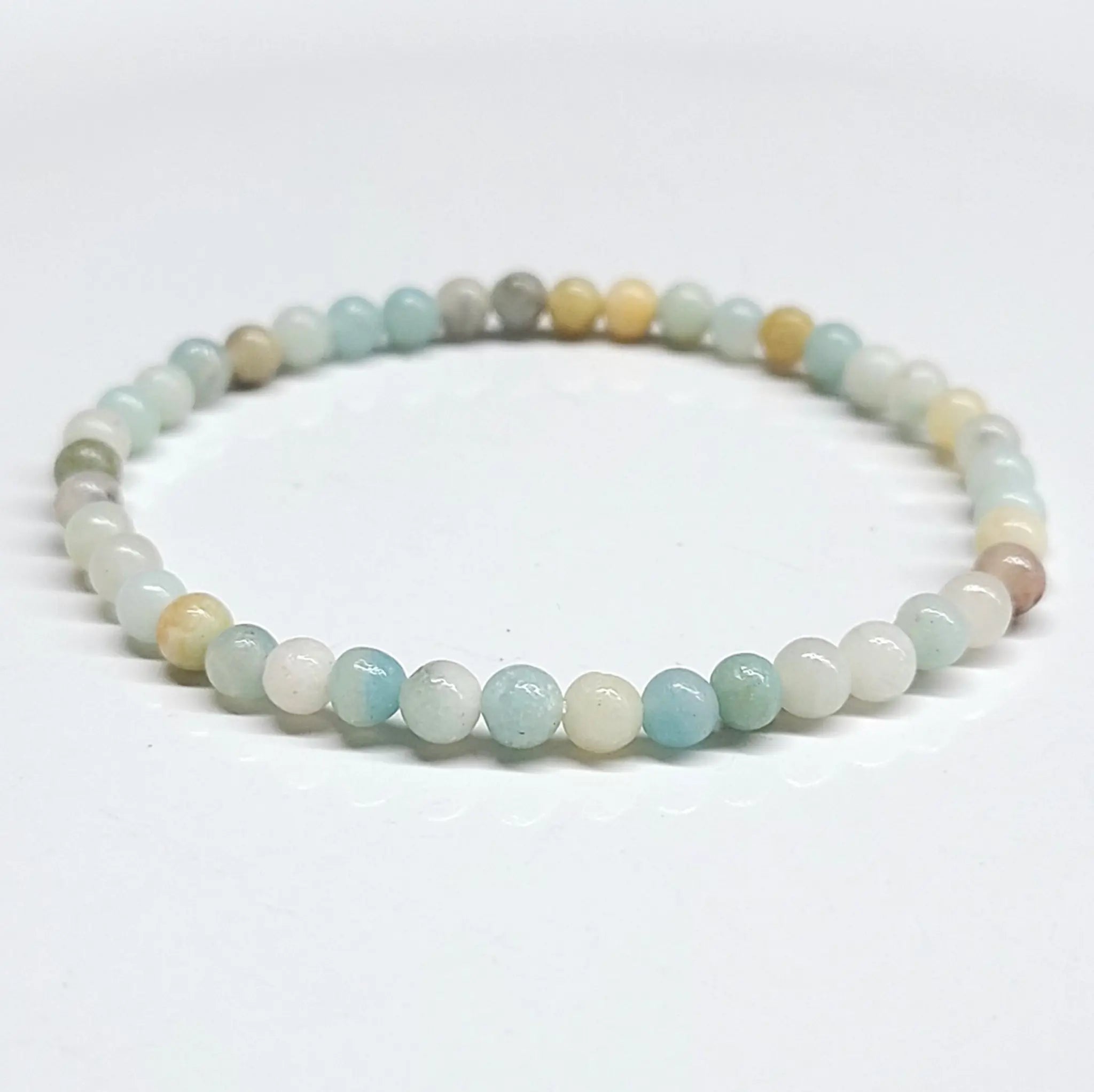 Amazonite (Matte) Round Bead Bracelet - Calming Truth | Bracelets | Wiccan Center