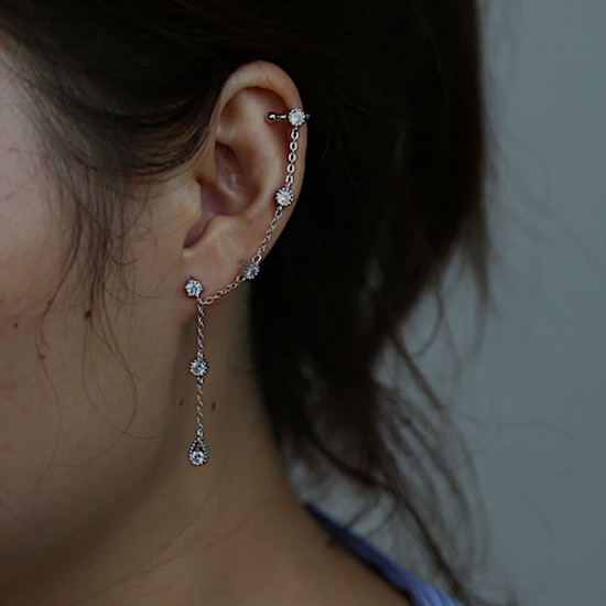The Renata CZ Drop Earrings